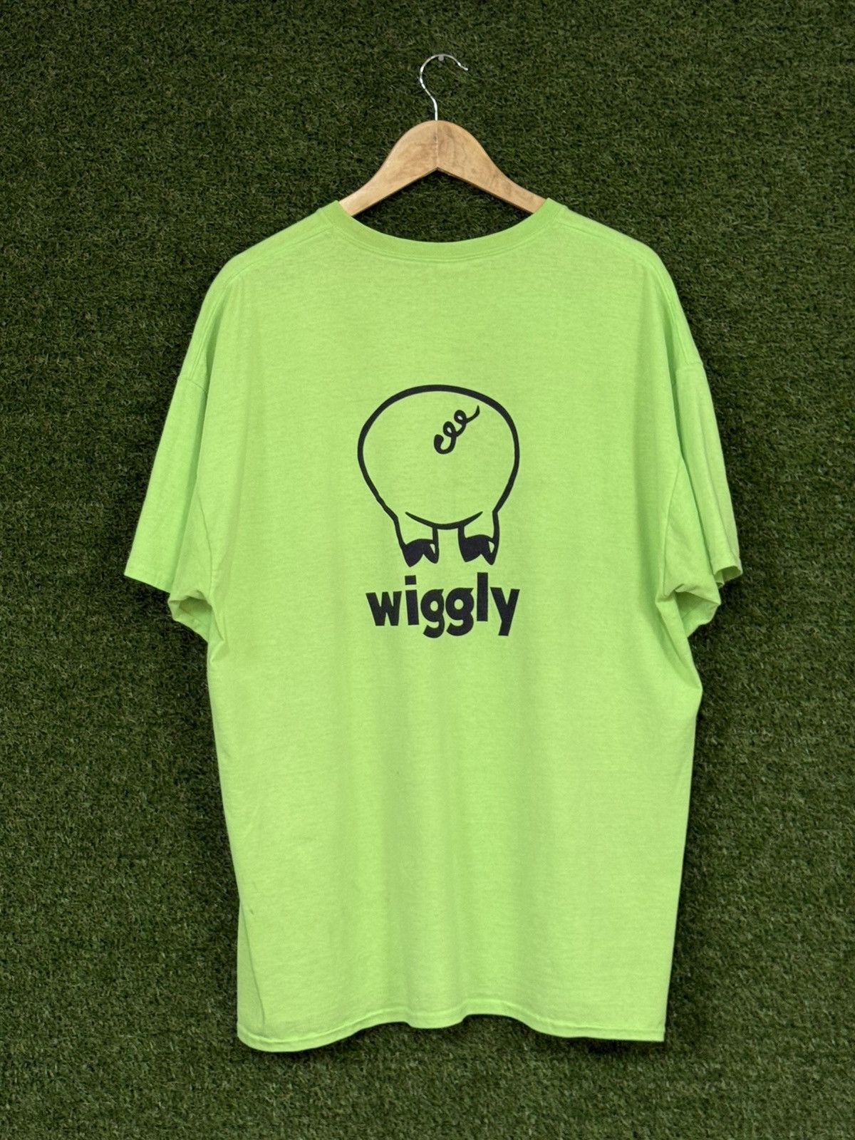 Vintage Vintage Neon Pig Piggly Jerzees Green Pork Cartoon Tee 2XL Size US XXL / EU 58 / 5 - 4 Thumbnail