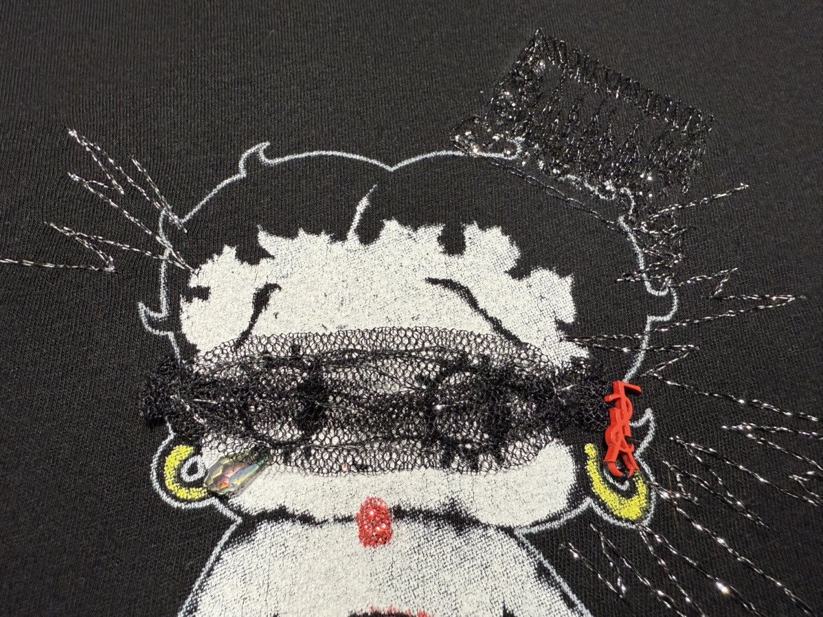 Saint Laurent Paris SAINT LAURENT Betty Boop Embroidered Tee M Size US M / EU 48-50 / 2 - 6 Thumbnail