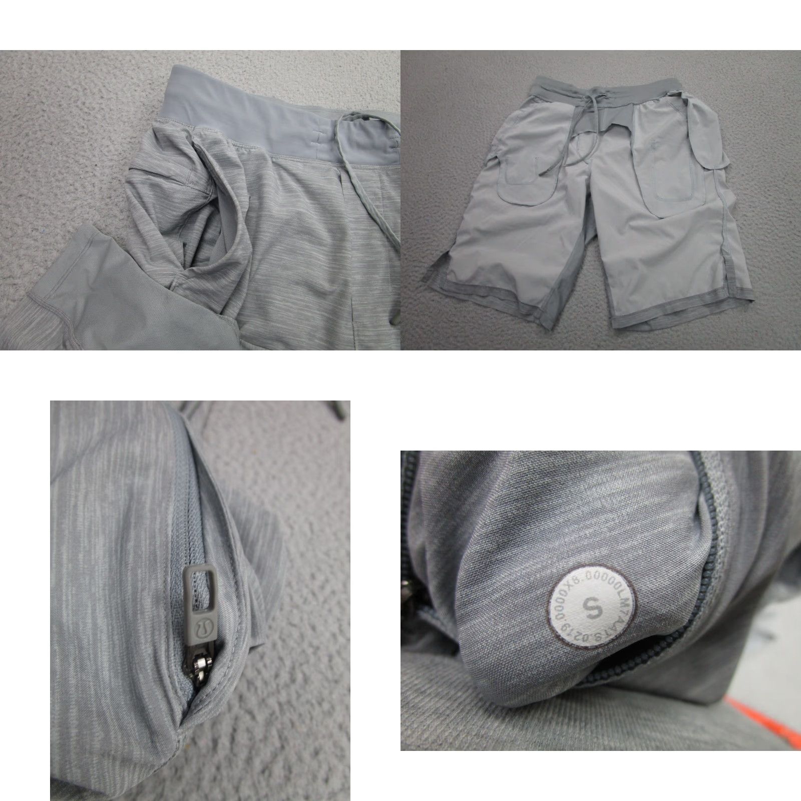 Lululemon Lululemon Shorts Mens Small Gray Heather Athletic Running zipper Pocket Shirt Size US 29 - 8 Thumbnail