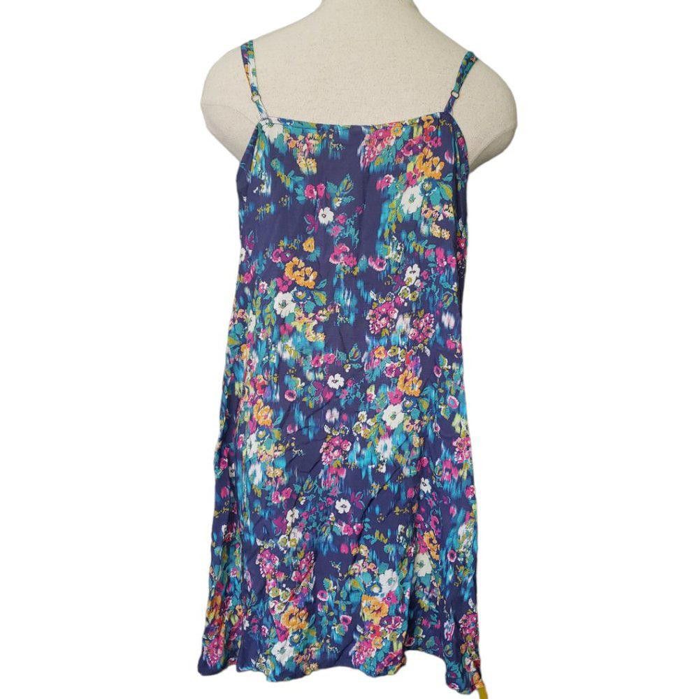 Sundae School CT342 Sundance two-piece Mini Blue Floral Flare Dress L Size L / US 10 / IT 46 - 6 Thumbnail