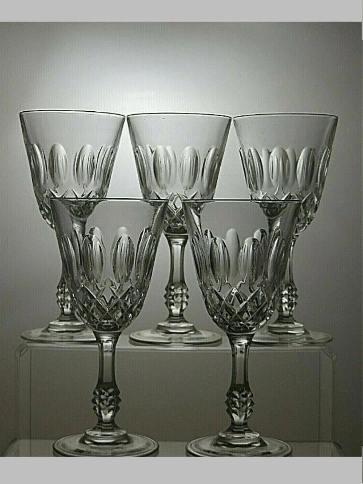 Other 5 x Royal Crystal Rock Linea Medici Cut Claret Wine Glasses Size ONE SIZE - 1 Thumbnail