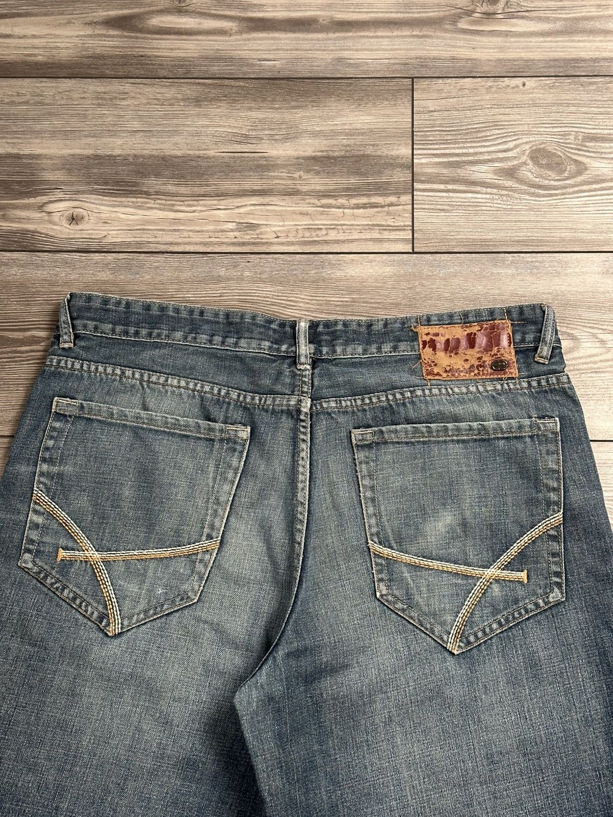 Ecko Unltd. × JNCO × Vintage Crazy Y2K Ecko Unltd. Baggy Denim Shorts Size US 39 - 4 Thumbnail