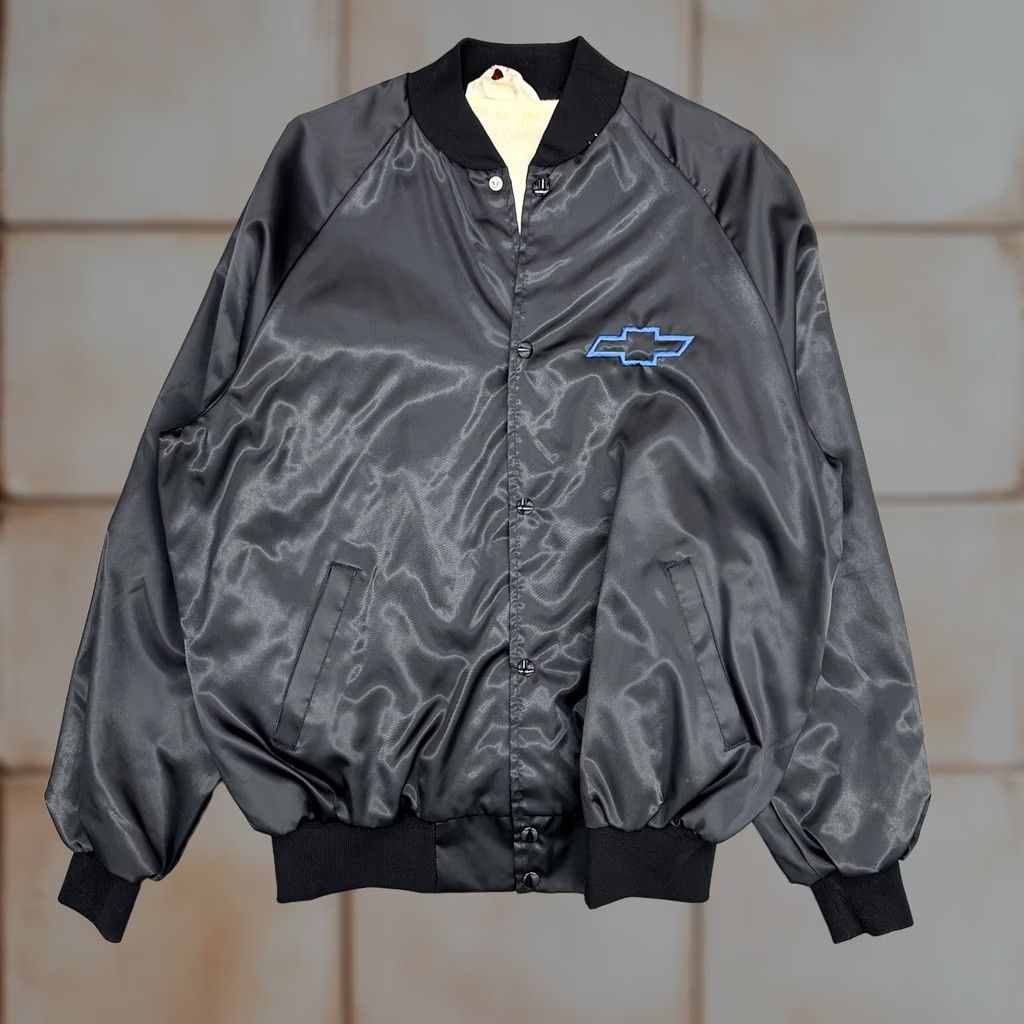 Vintage VINTAGE Chevrolet Jacket Nylon Embroidered Black XL Mens 80s Cars USA Size US XL / EU 56 / 4 - 1 Thumbnail