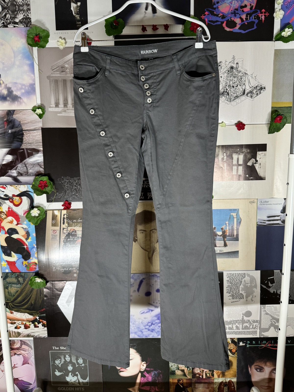 Rainbow Grey Cotton Flared Pants Size US 33 - 1 Thumbnail