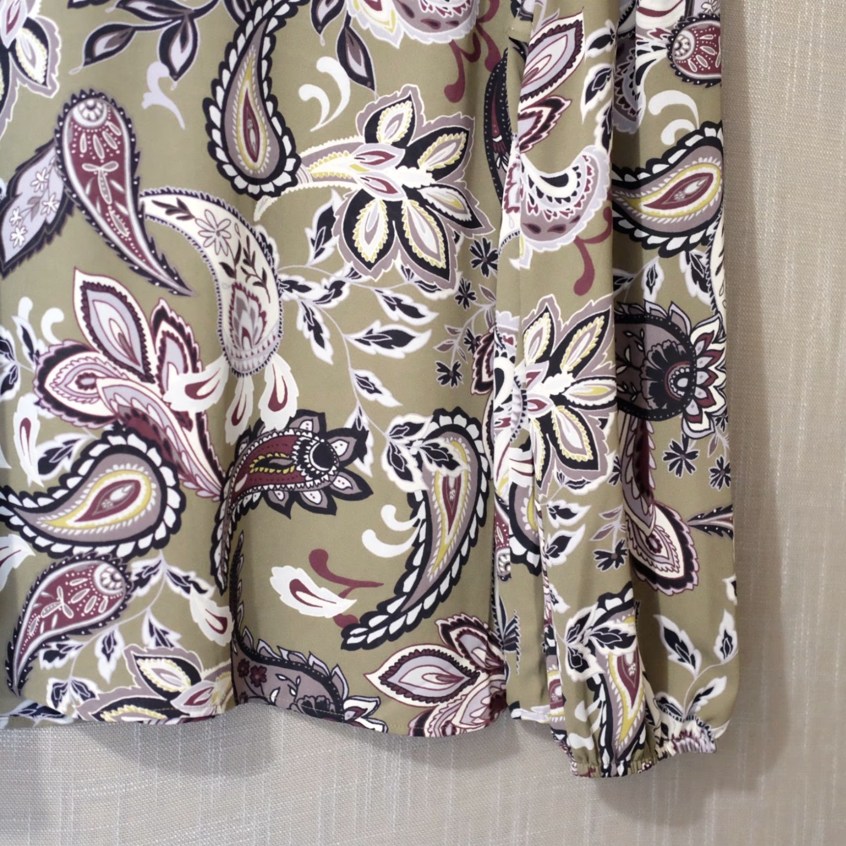Loft EUC Loft Multicolor Floral Paisley Blouse Ruffle Sheer Womens XL Shirt Size XL / US 12-14 / IT 48-50 - 4 Thumbnail