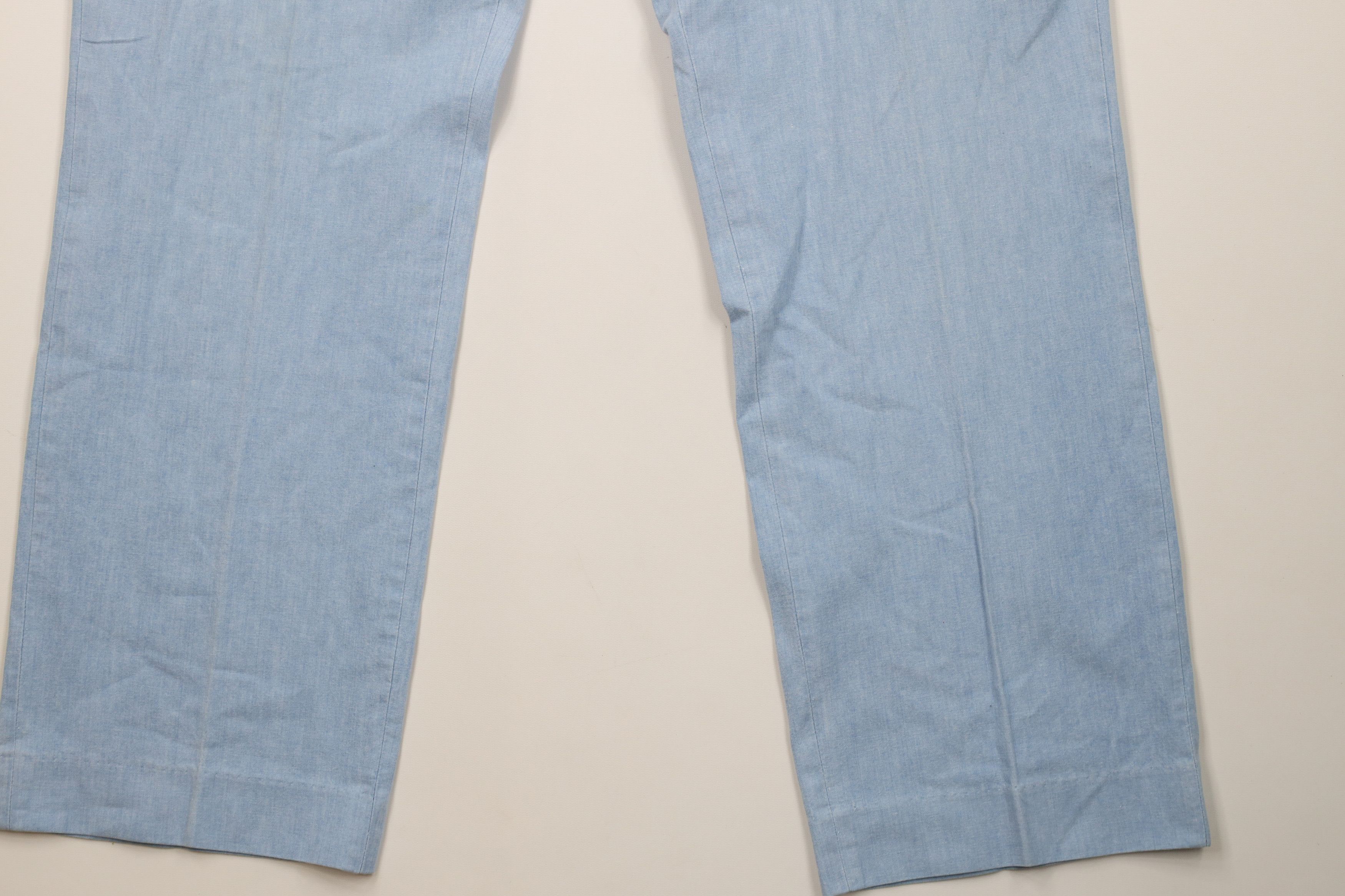 Orvis Vintage 70s Orvis Wide Leg Chino Pants Blue Cotton USA Size US 38 / EU 54 - 4 Thumbnail
