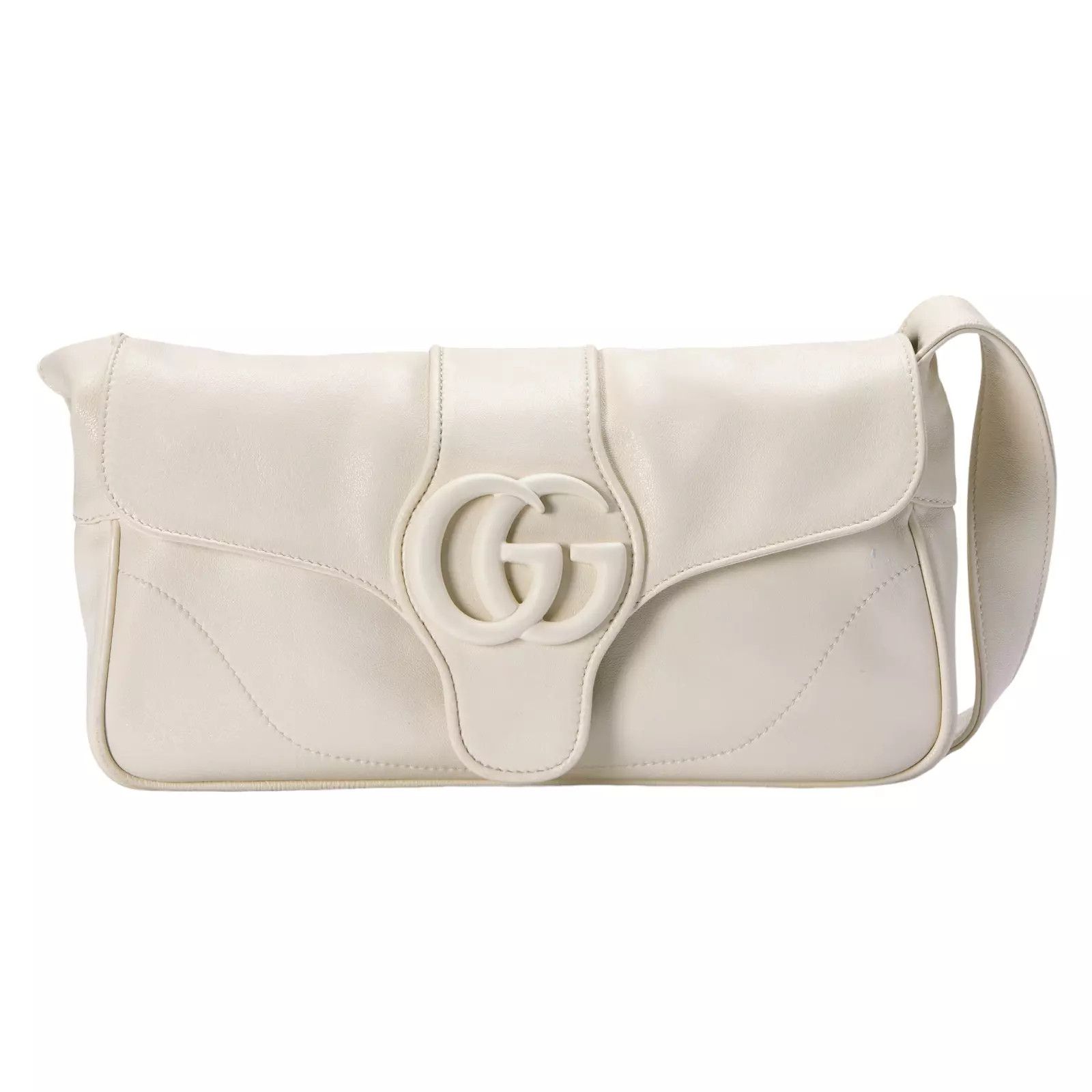 Gucci GUCCI Aphrodite Small White Leather Shoulder Bag N&A Size ONE SIZE - 1 Thumbnail