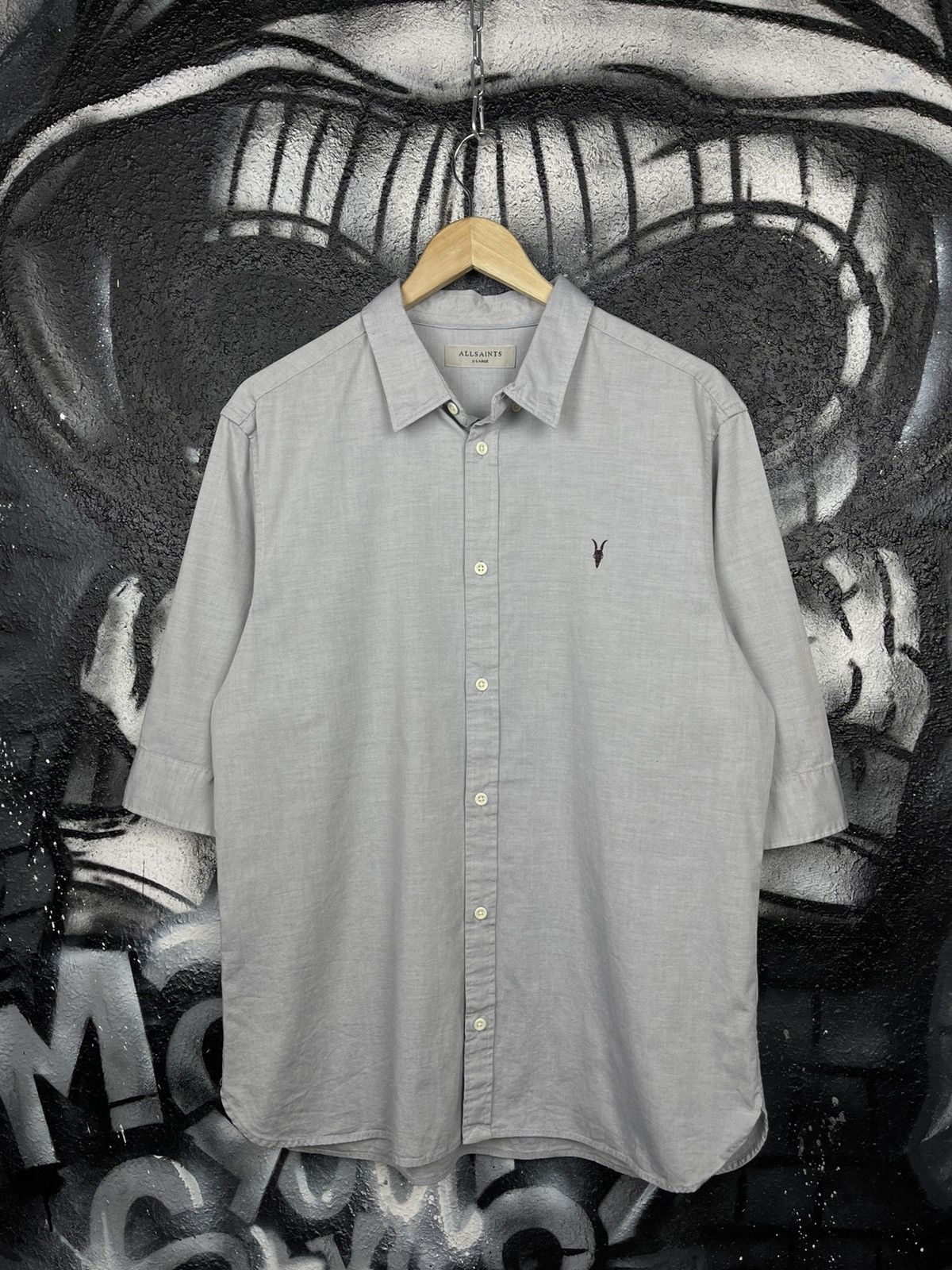 Allsaints Allsaints Grey Cotton Redondo HS Shirt Men’s Size XL Size US XL / EU 56 / 4 - 3 Thumbnail