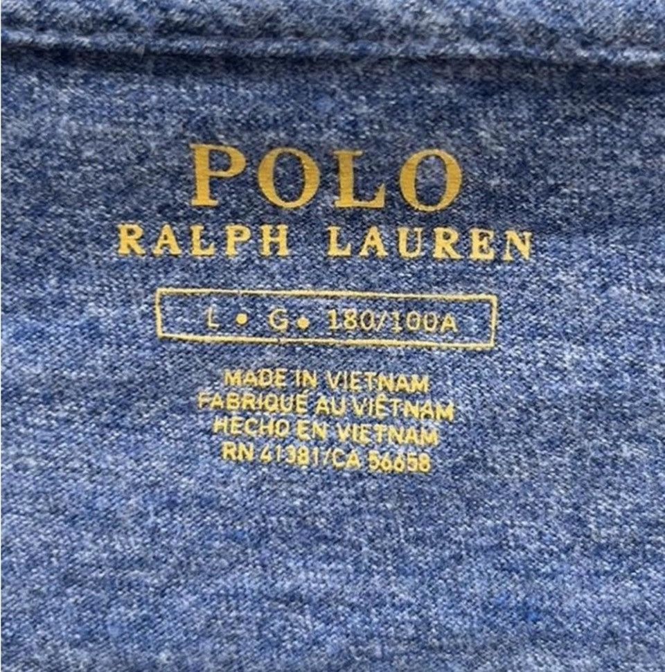 Ralph Lauren Polo Ralph Lauren Heather Blue V-Neck T-Shirt XL Minimalist Size US XL / EU 56 / 4 - 7 Thumbnail