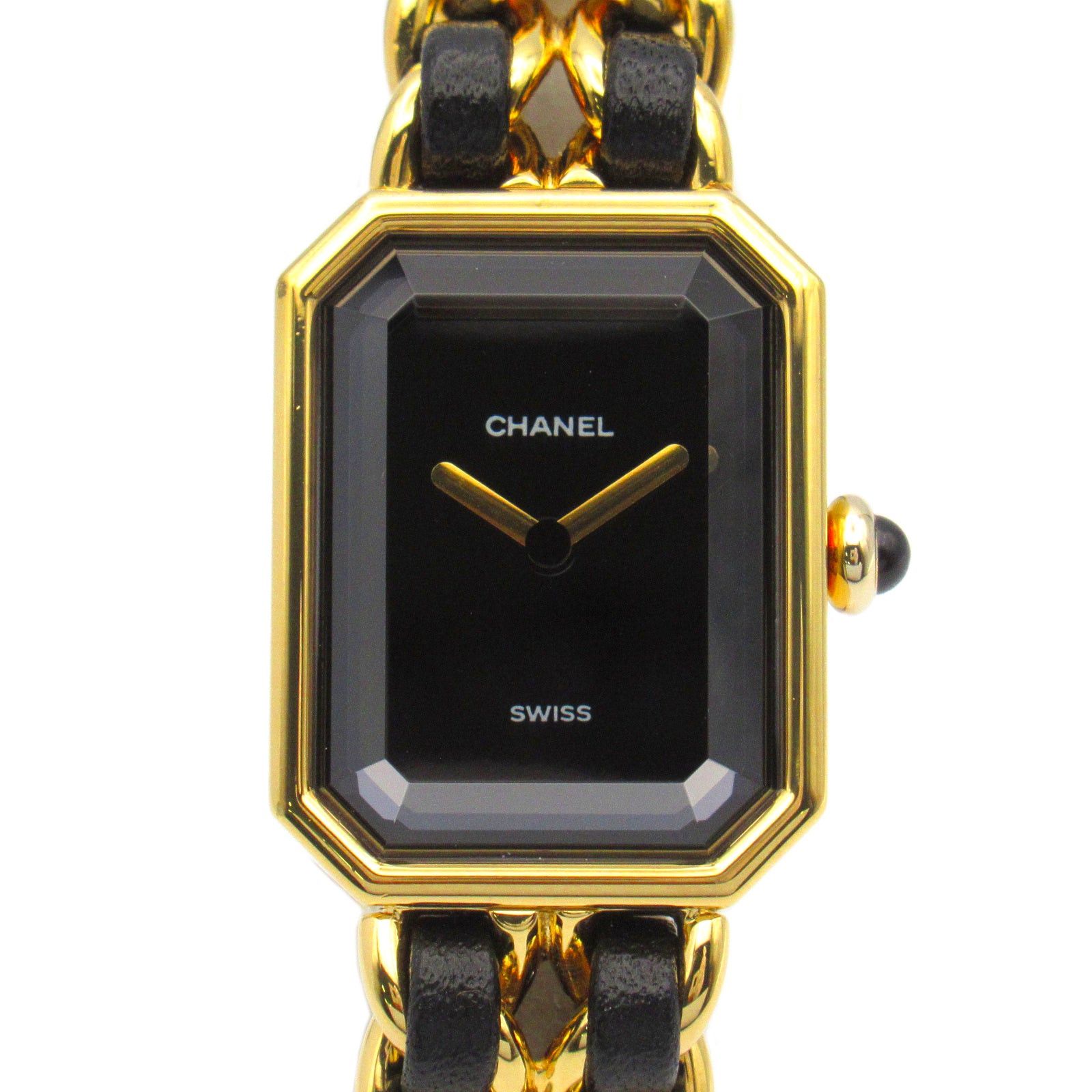 Chanel Chanel Premier M Women Watch Quartz Gp (Gold Plated) Leather Black Size ONE SIZE - 1 Thumbnail