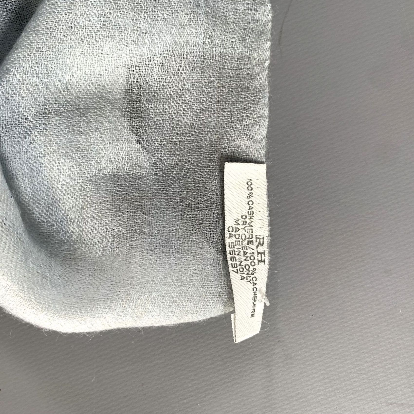 Vintage RH Blue Cashmere Solid Scarves Size ONE SIZE - 2 Thumbnail