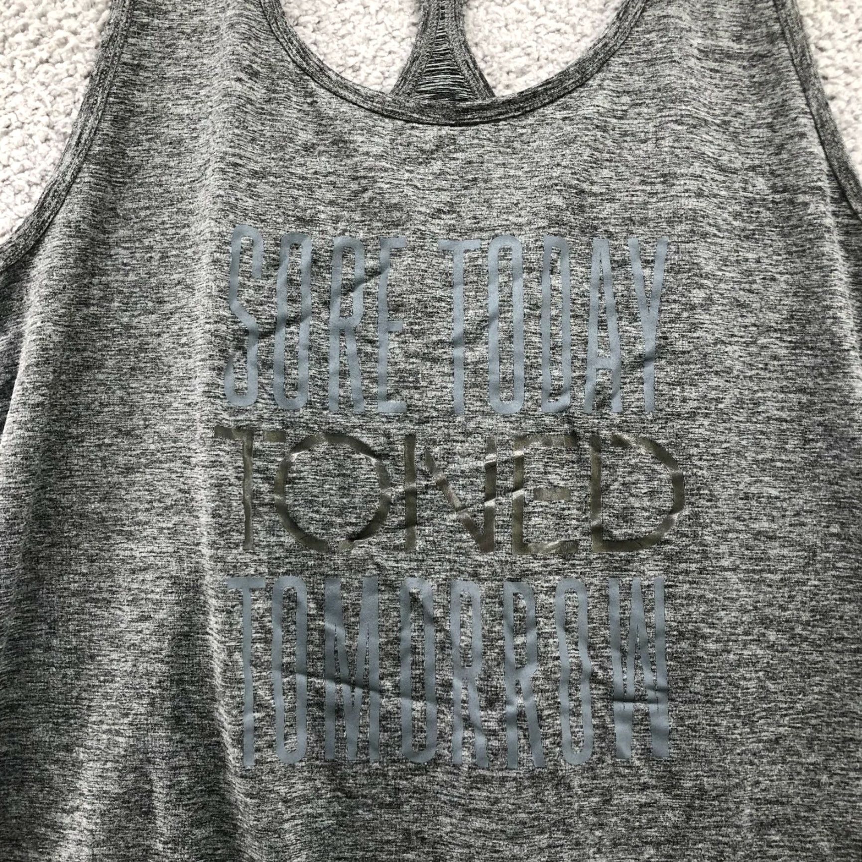 Champion Champion Tank Top Womens L Gray Activewear Sleeveless Racerback Crew Neck Gym Workout Weights Size L / US 10 / IT 46 - 5 Thumbnail