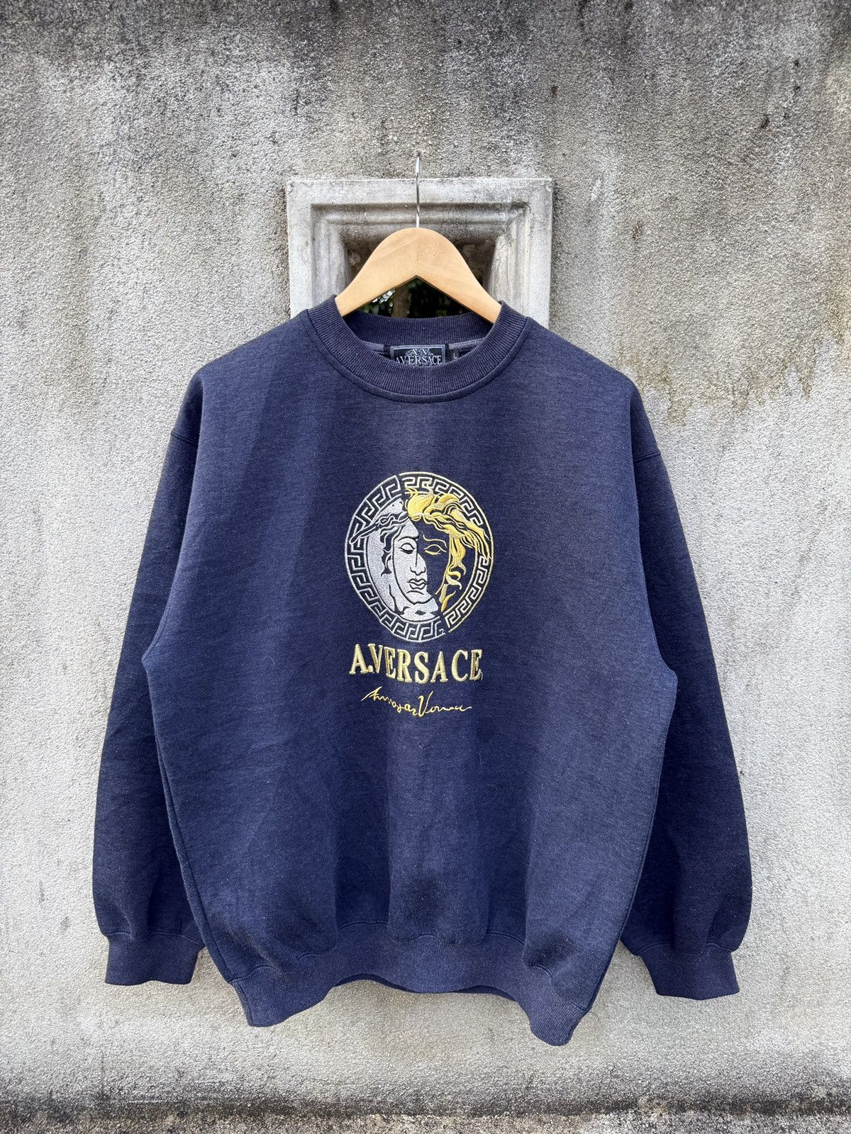 Vintage 90s Versace Jeans Couture Embroidered Sweatshirt