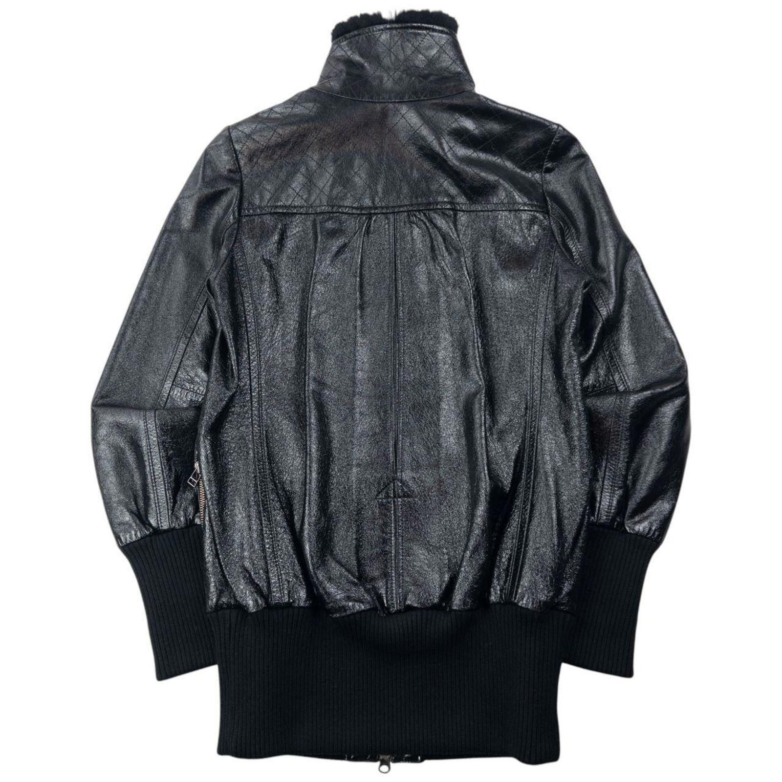 Burberry Vintage 2000s Burberry Fur Collar Lined Leather Jacket L Size US L / EU 52-54 / 3 - 3 Thumbnail