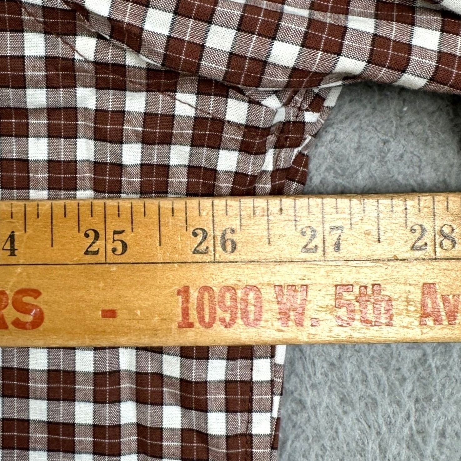 Bonobos VINTAGE Bonobos Shirt Mens 3XL Brown White Button Down Plaid Stretch Long Sleeve Size US XXL / EU 58 / 5 - 6 Thumbnail