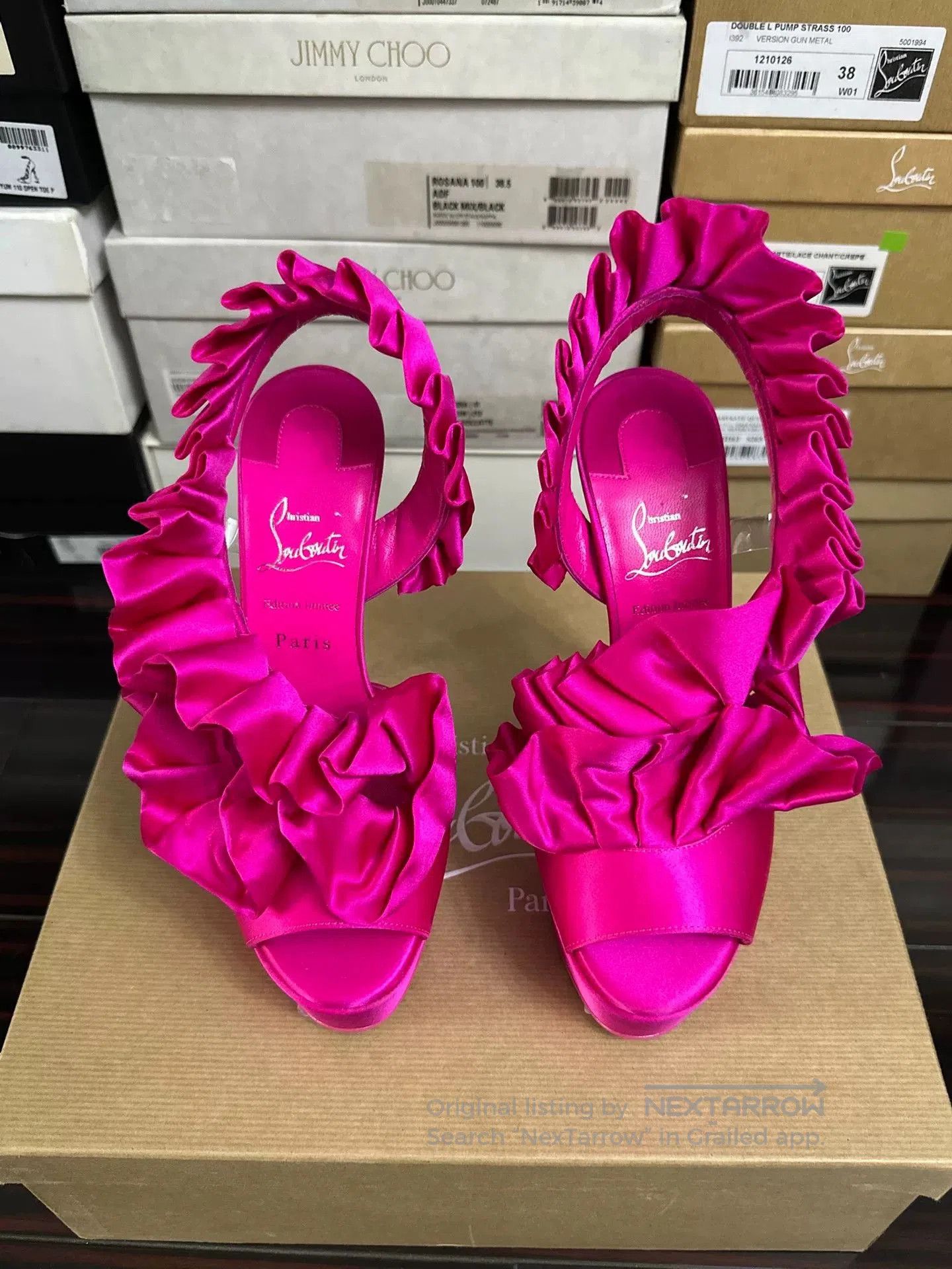 Christian Louboutin Christian Louboutin Pink 15cm Red Sole Heels. Size US 7 / IT 37 - 1 Thumbnail