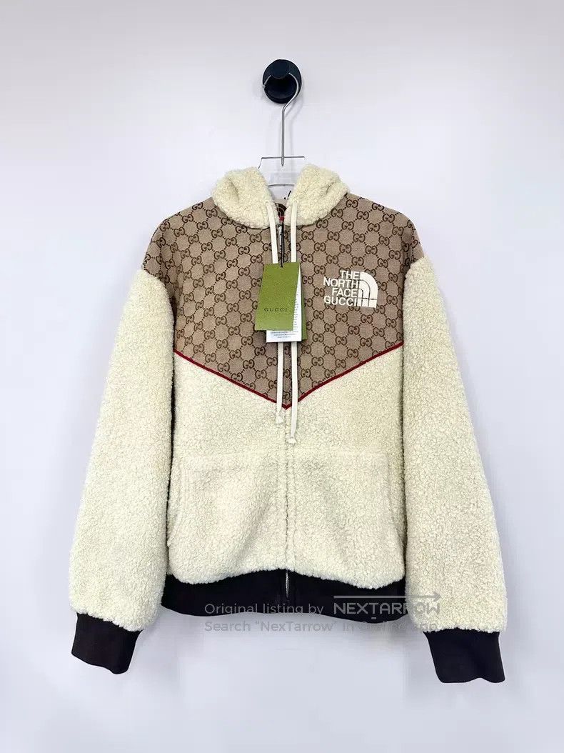 Gucci Gucci Co-branded old flower stitching teddy fleece jacket Size XS / US 0-2 / IT 36-38 - 1 Thumbnail