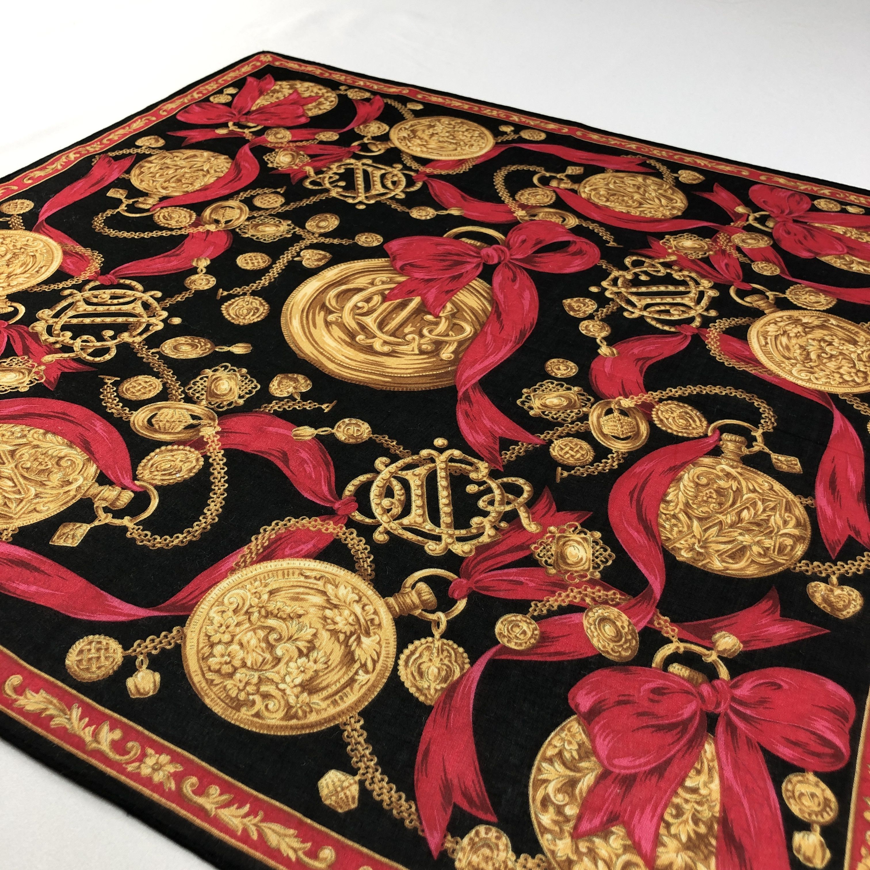 Christian Dior Monsieur Christian Dior Handkerchief Neckerchief Bandana H2922 Size ONE SIZE - 2 Thumbnail