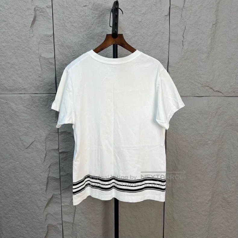 Louis Vuitton Louis Vuitton Neckline chain stripe white short sleeve Size US L / EU 52-54 / 3 - 2 Thumbnail