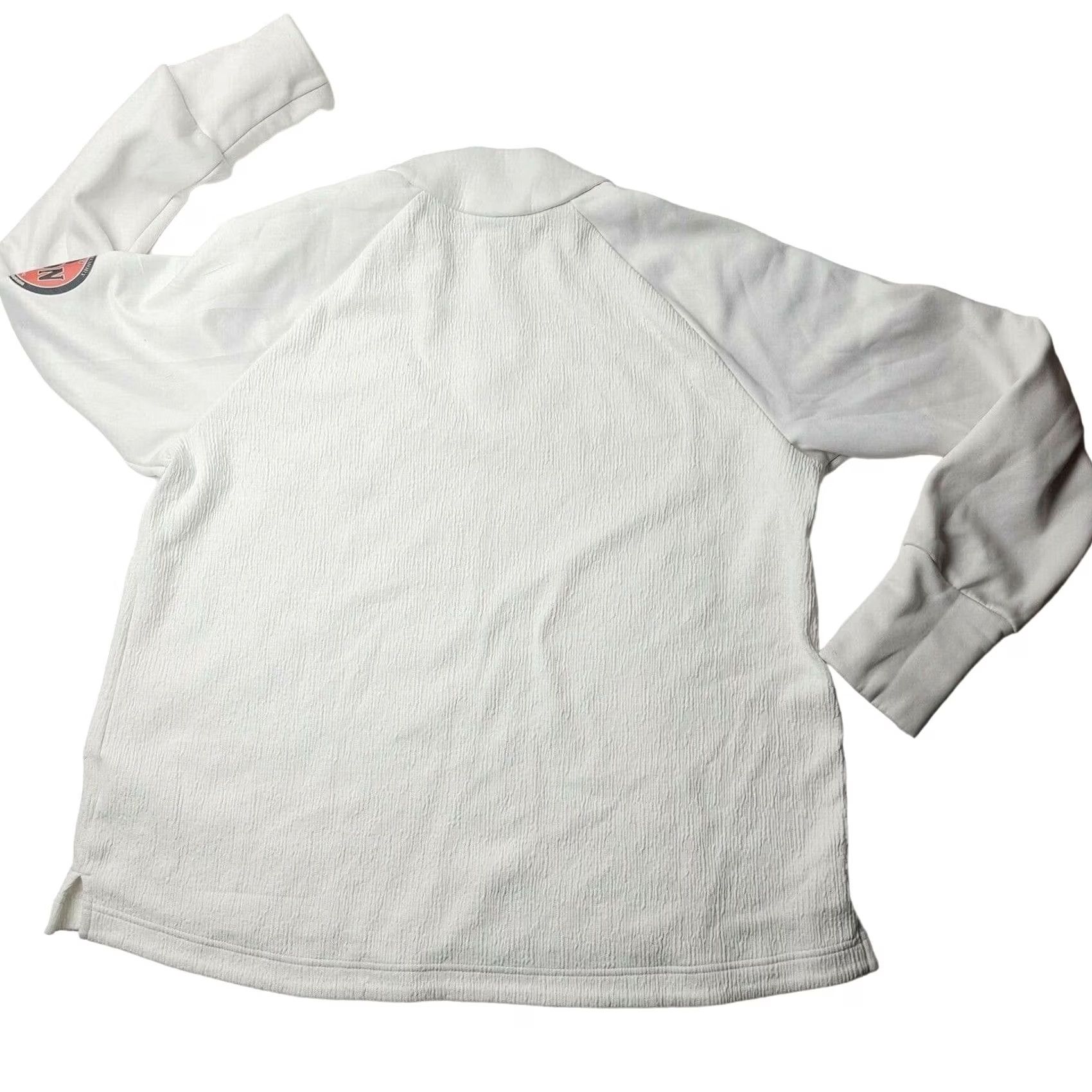 Nike Nike Arsenal FC Mens Large White 1/4 Zip Pullover Sweatshirt Sporting California Mens L White Arsenal FC Nike Shirt Classic Casual Sweatshirt Size US L / EU 52-54 / 3 - 3 Thumbnail