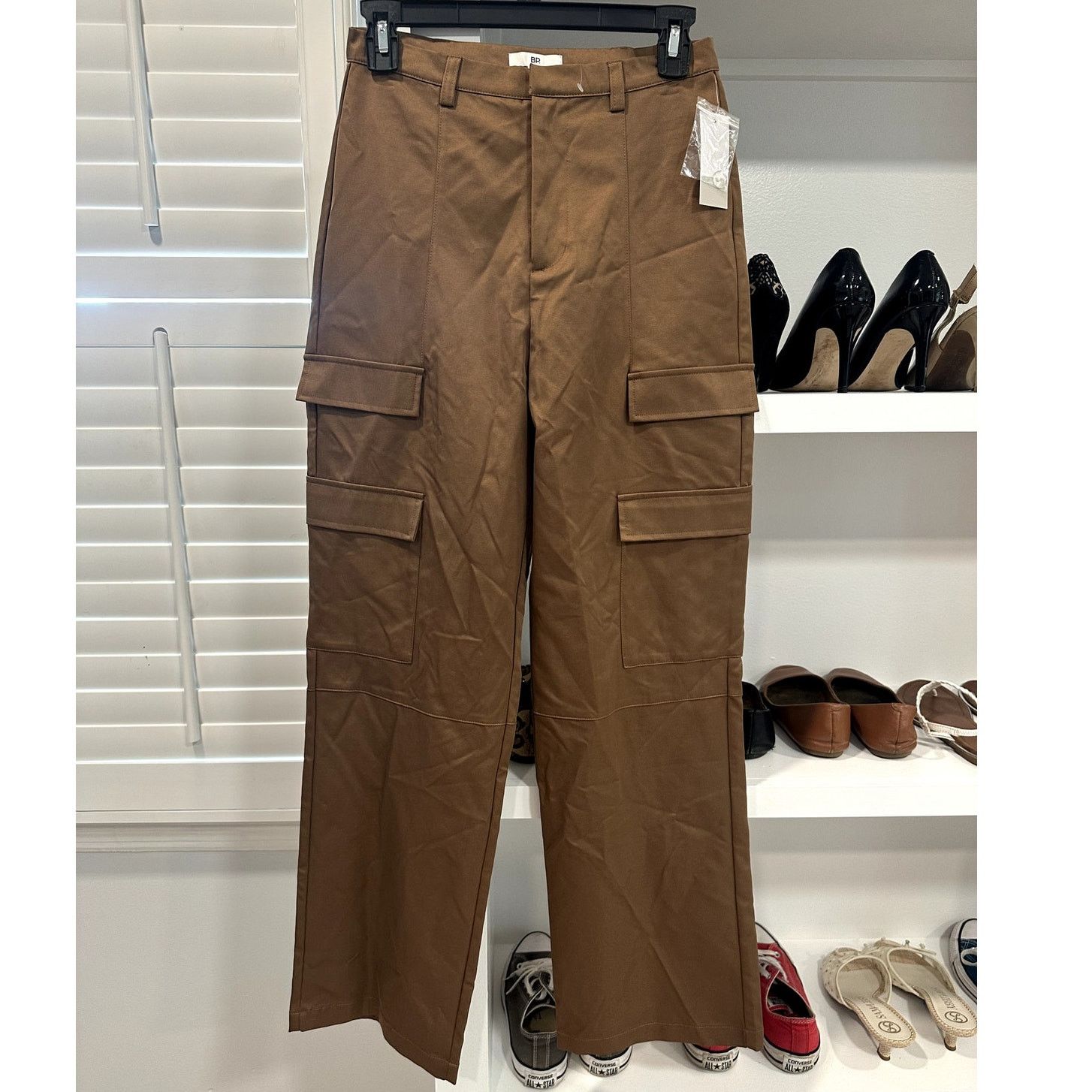 BP. Bp Womens Brown Cargo Pants Side Pockets Straight Fit XS NWT Size 26" / US 2 / IT 38 - 1 Thumbnail