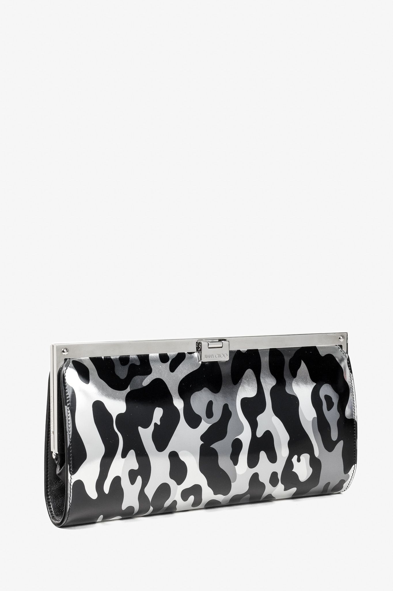 Jimmy Choo Jimmy Choo Cayla Gold Black-Lace Snakeskin-Trim Clutch Size ONE SIZE - 2 Thumbnail