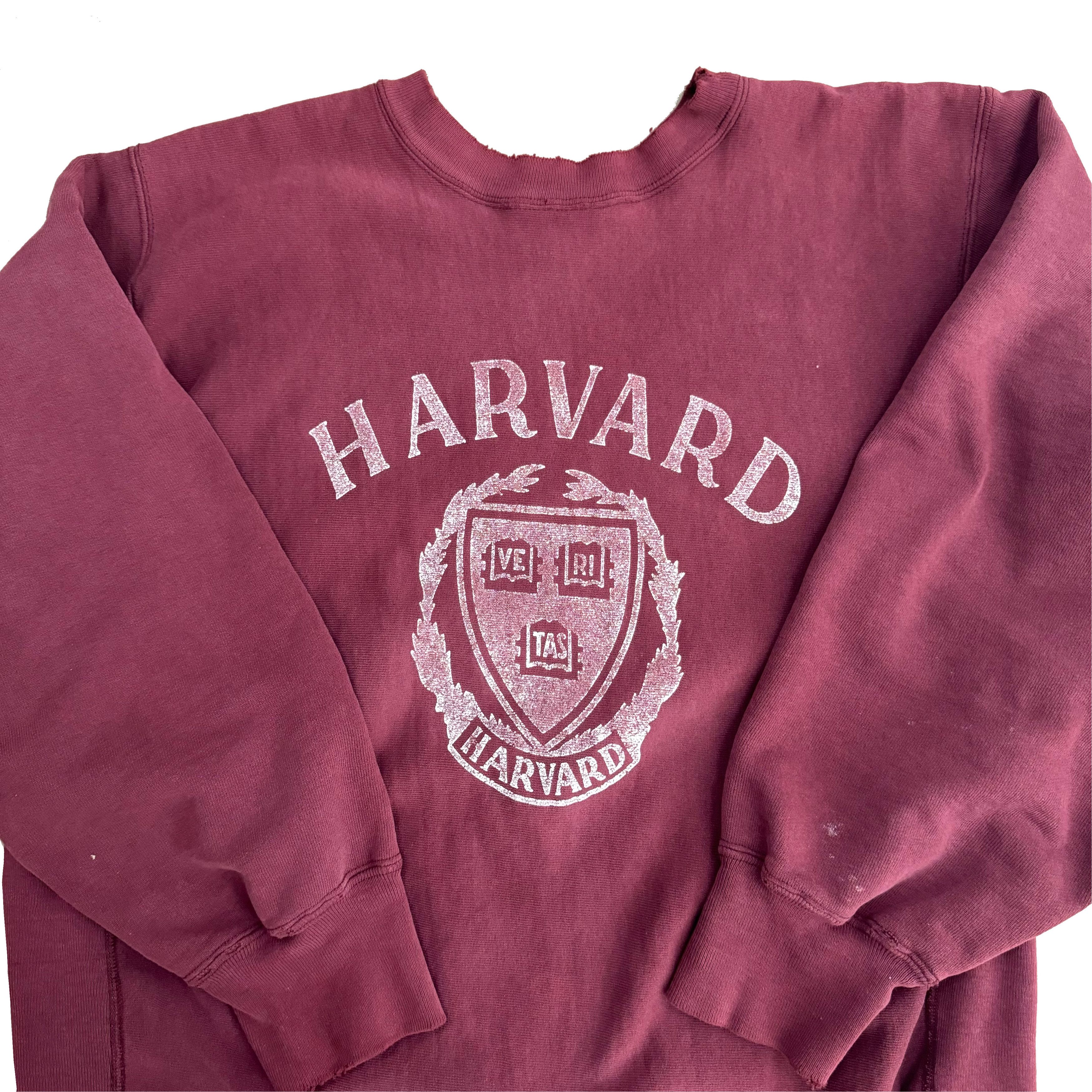 Champion × Vintage VTG Distressed Faded 80s Harvard Champion Reverse Weave Size US XL / EU 56 / 4 - 2 Thumbnail