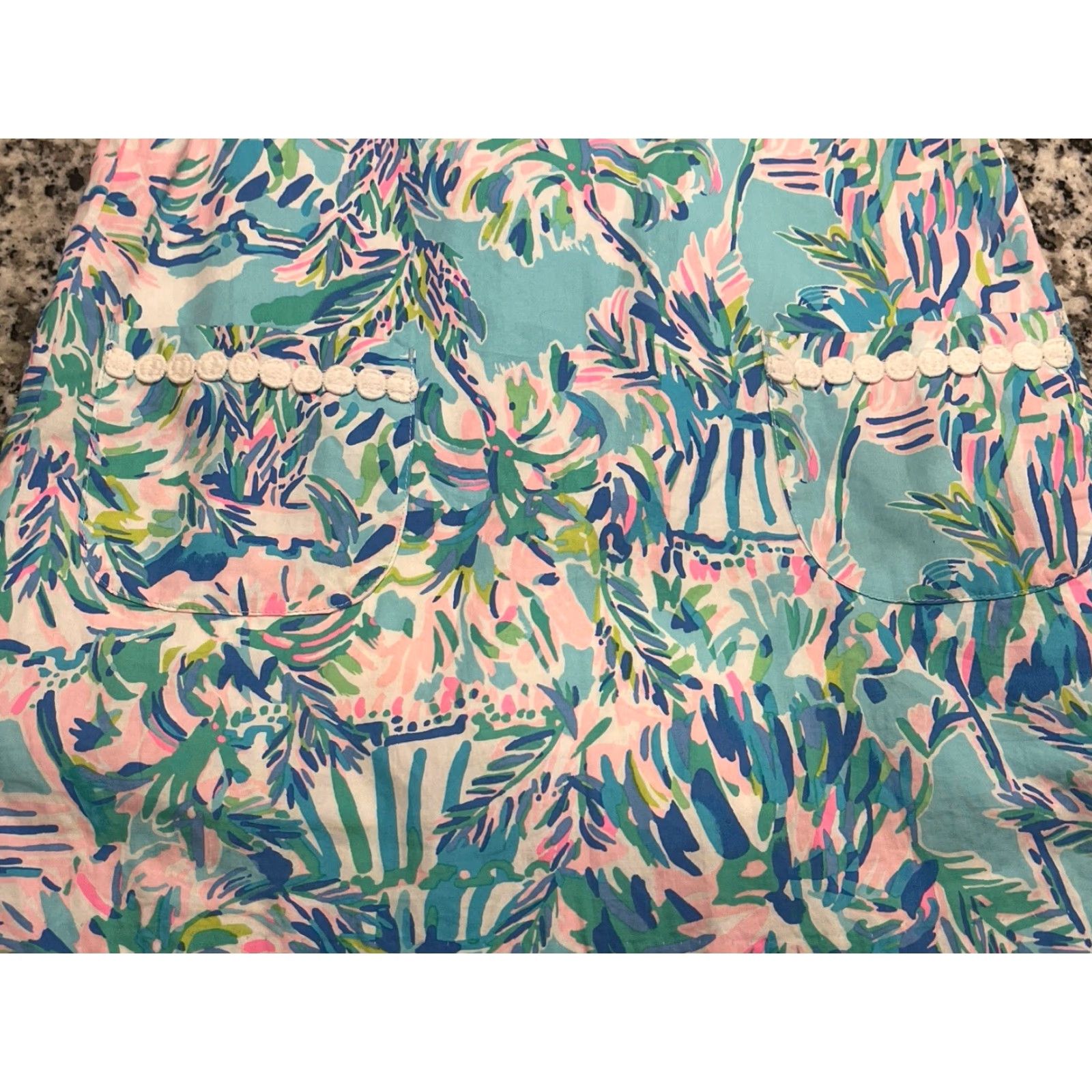 Lilly Pulitzer VINTAGE Lilly Pulitzer Ibiza Blue Cabana Shift Dress Girls Size 8 Size M / US 6-8 / IT 42-44 - 7 Thumbnail