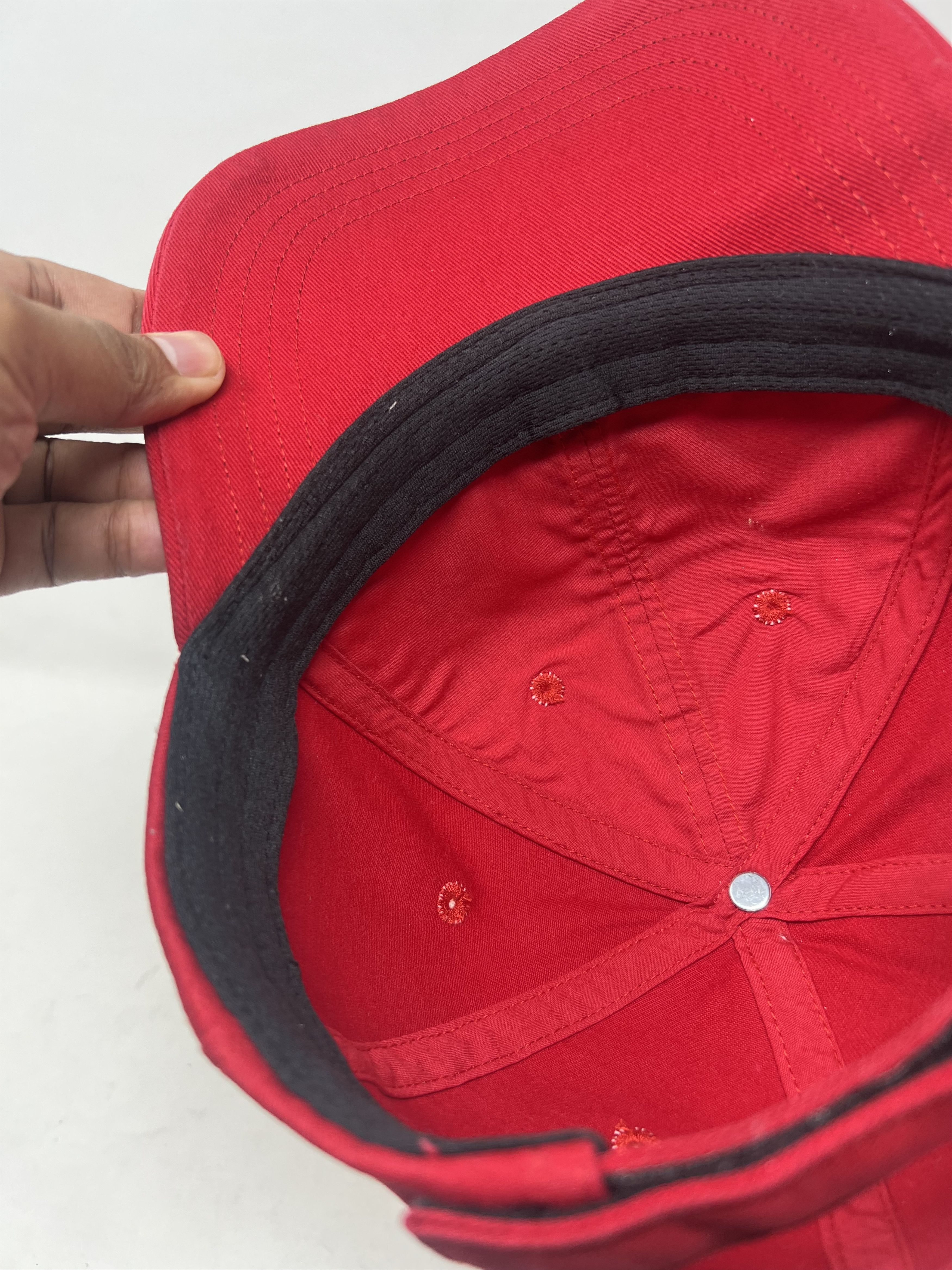 Japanese Brand Fila Embroidery Red Streetwear Hat Size ONE SIZE - 11 Thumbnail