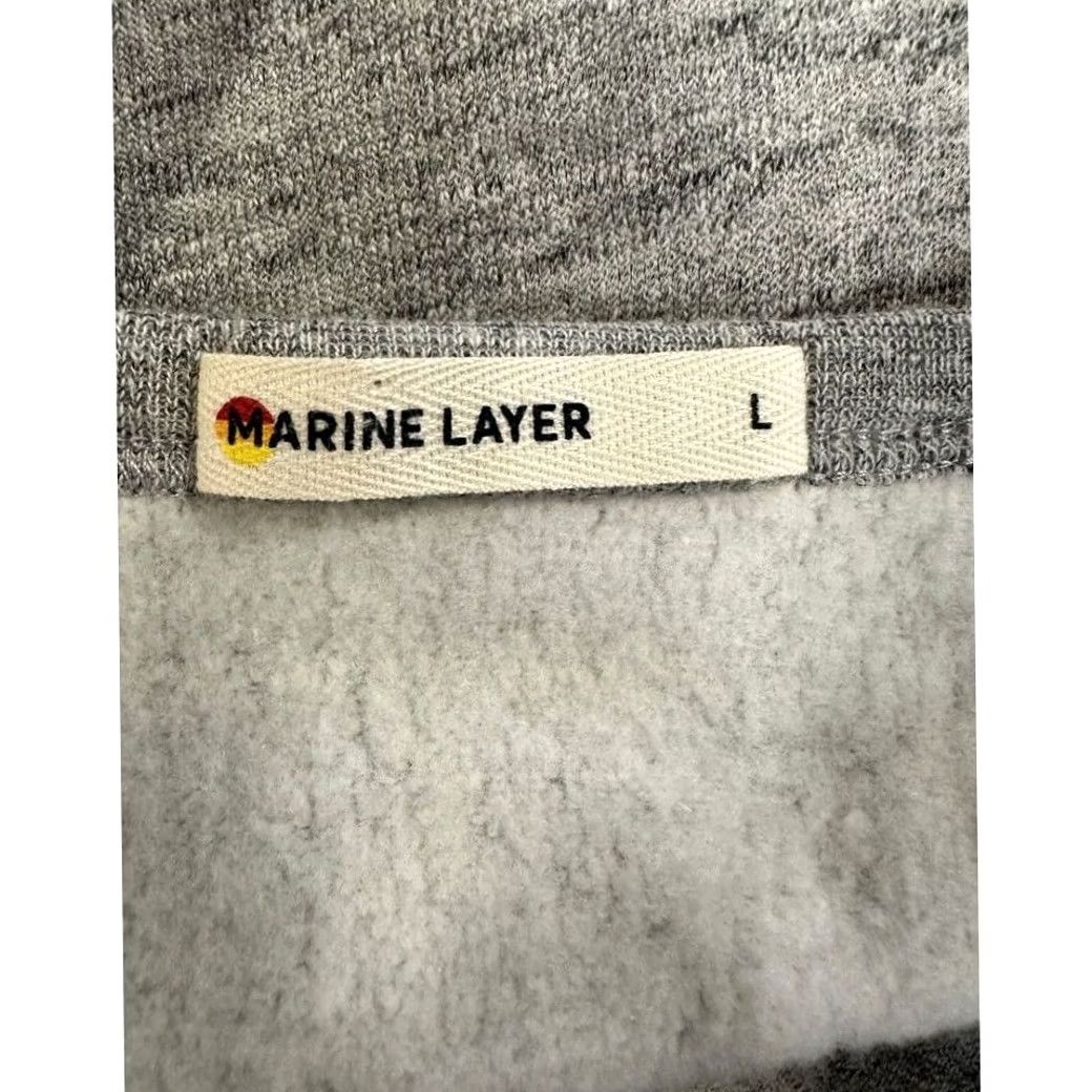 Marine Layer Marine Layer Sweatshirt Crewneck Adult Large Grey Logo Pullover Long Sleeve Mens Size US L / EU 52-54 / 3 - 4 Thumbnail