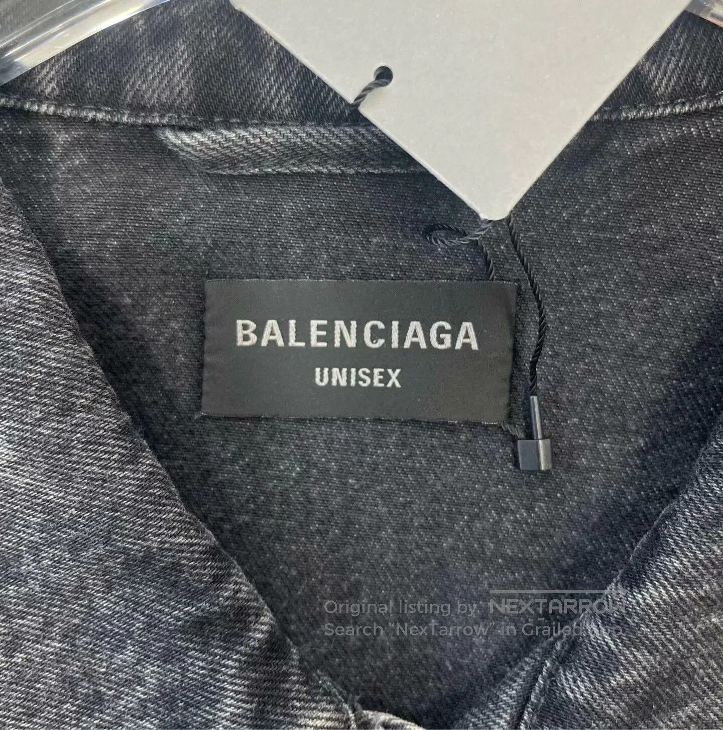 Balenciaga Balenciaga Black and Gray Denim Jacket. Size US S / EU 44-46 / 1 - 3 Thumbnail