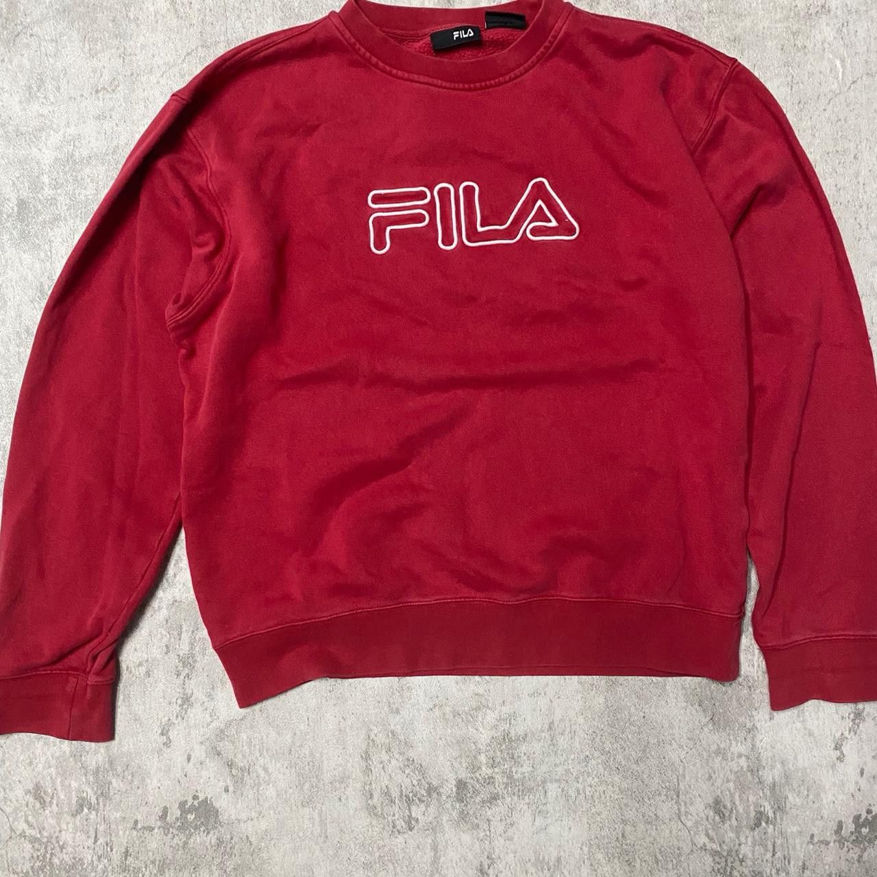Fila Fila red sweatshirt with white logo Size US M / EU 48-50 / 2 - 1 Thumbnail