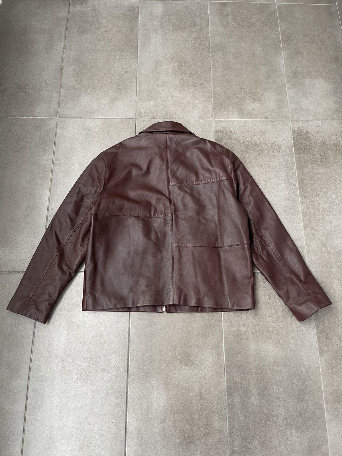 Frame !DS! SS23 Frame Burgundy Red Leather Jacket Size US M / EU 48-50 / 2 - 12 Thumbnail