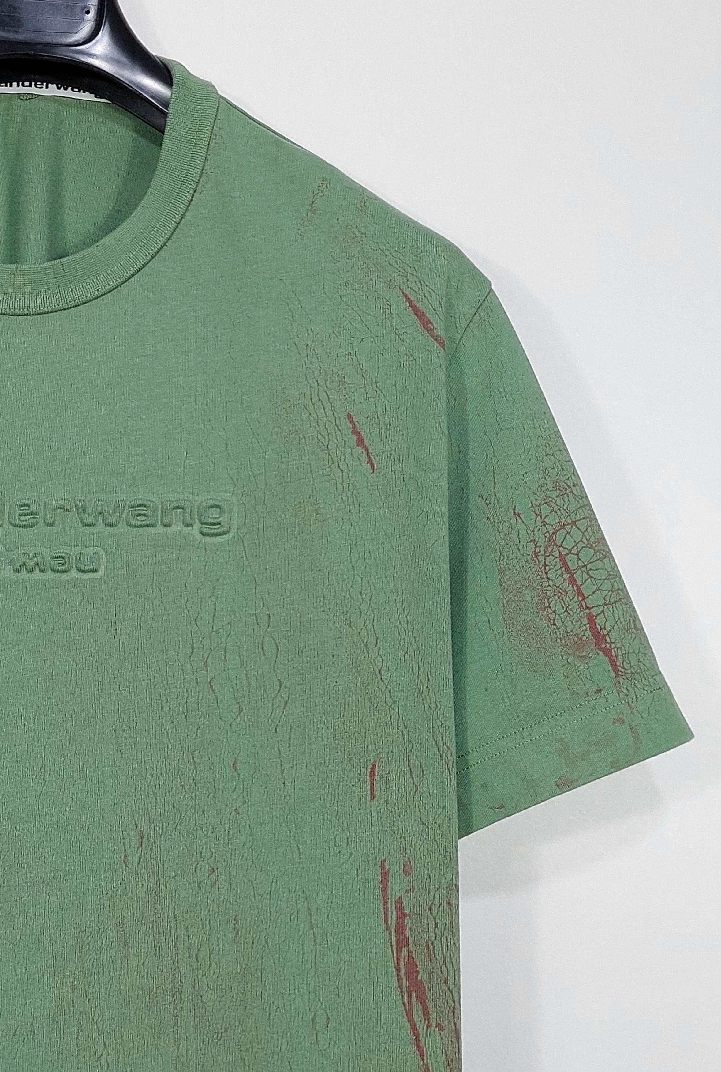 Alexander Wang emboss logo tshirt - kelly green M Size US M / EU 48-50 / 2 - 6 Thumbnail