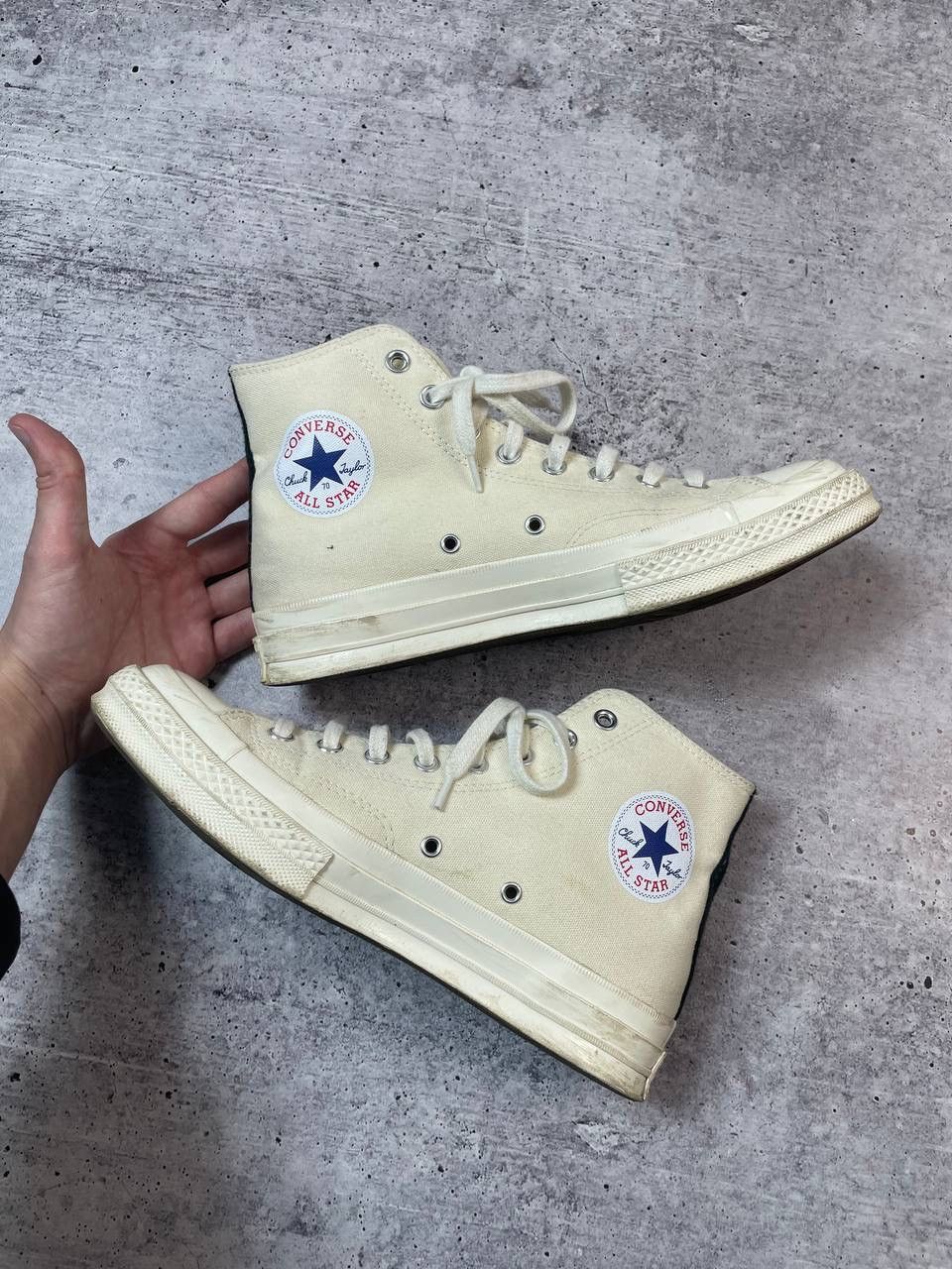 Comme des Garcons PLAY × Converse Converse Comme Des Garcons CDG High Top Shoes Y2K Size US 8 / EU 41 - 4 Thumbnail