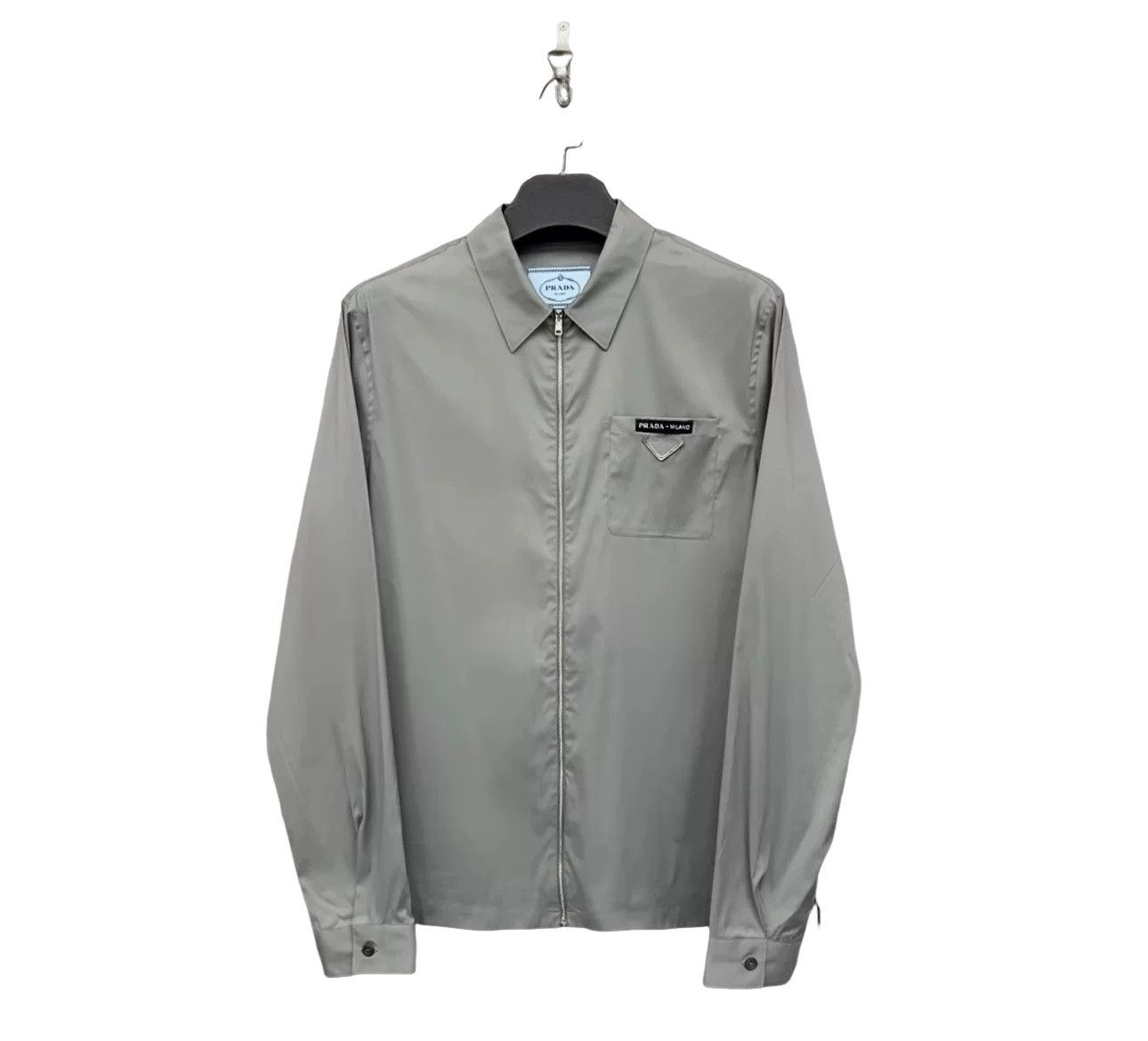 Prada Prada Triangle Logo Zip Shirt Jacket L Size US L / EU 52-54 / 3 - 1 Thumbnail