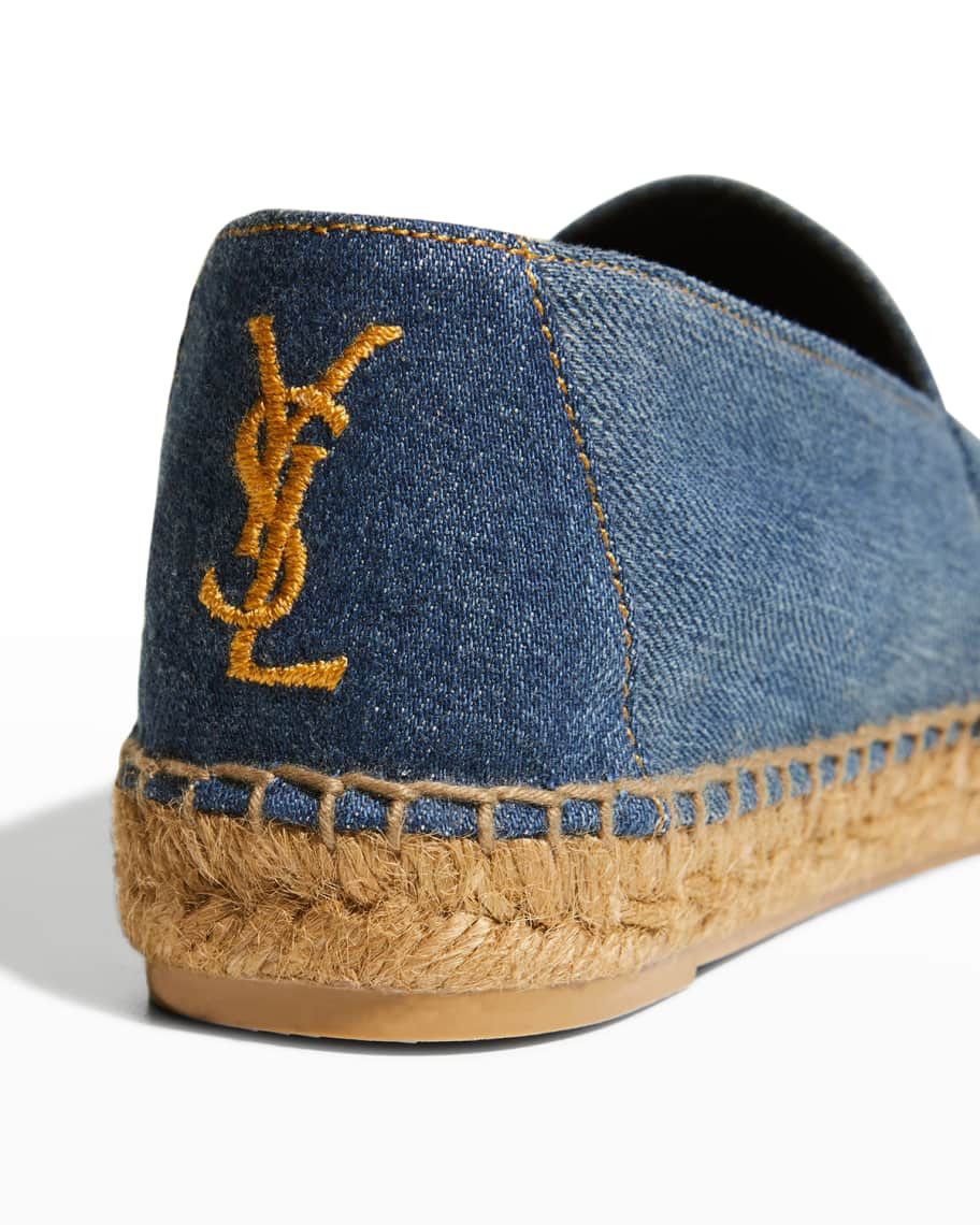 Saint Laurent Paris o1bcso1str0724 Embroidered Slip-On in Blue Size US 9.5 / EU 42-43 - 3 Thumbnail