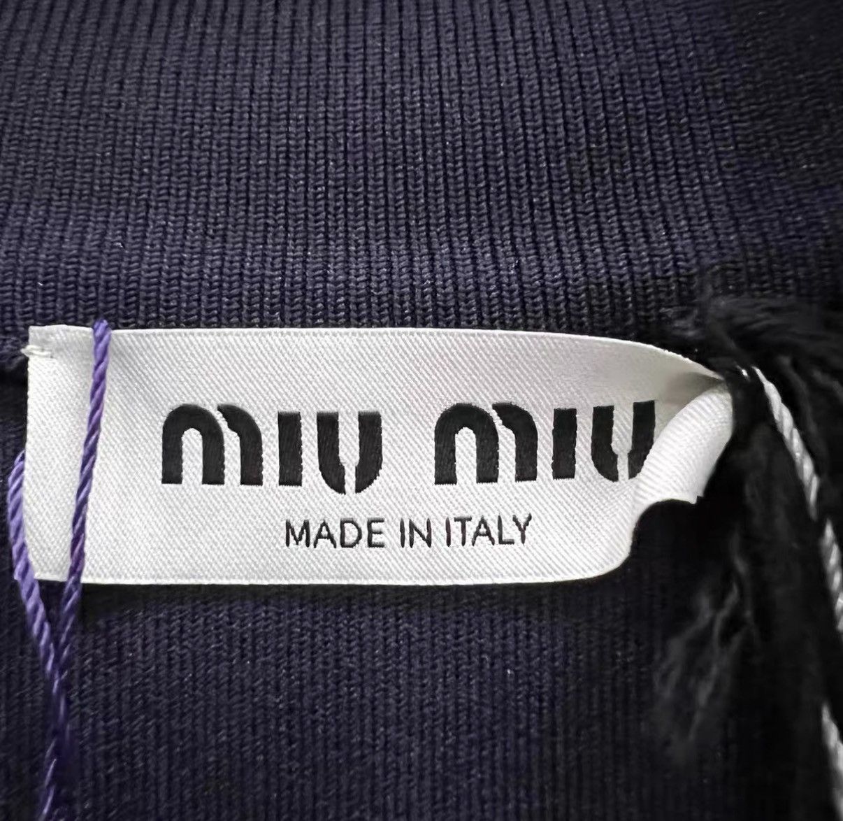 Miu Miu Miu Miu Navy Letter Logo Zip-Up Jacket J41 Size XS / US 0-2 / IT 36-38 - 3 Thumbnail
