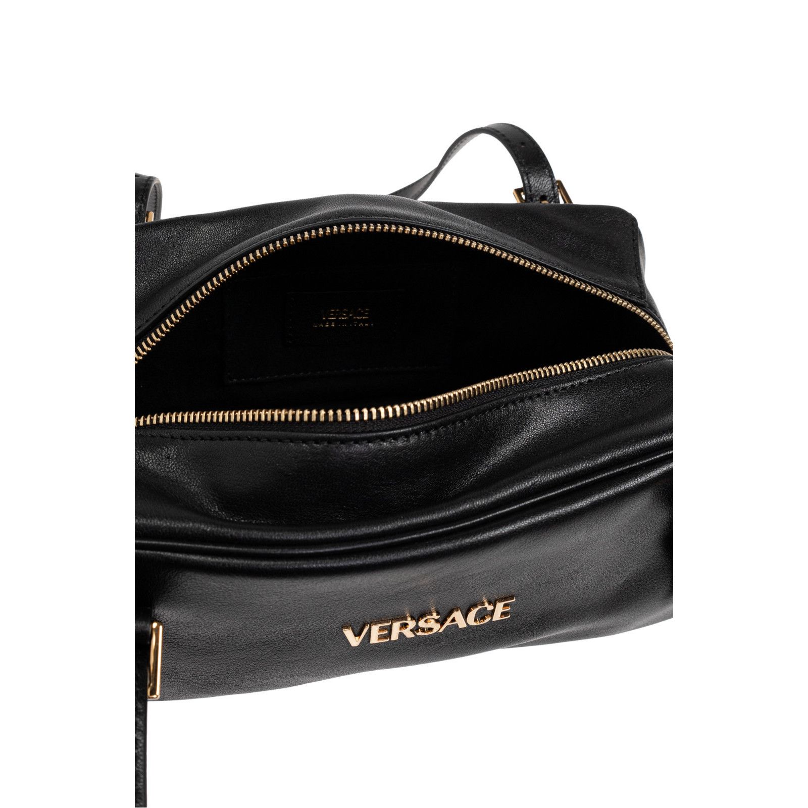 Versace VERSACE Tag Bowling Black Leather Shoulder Bag New & Authent Size ONE SIZE - 4 Thumbnail