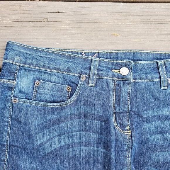 Bebe × Vintage Vintage y2k Bebe Blue Jean Denim Bling Stretch Sexy Mermaid Size 30" / US 8 / IT 44 - 4 Thumbnail