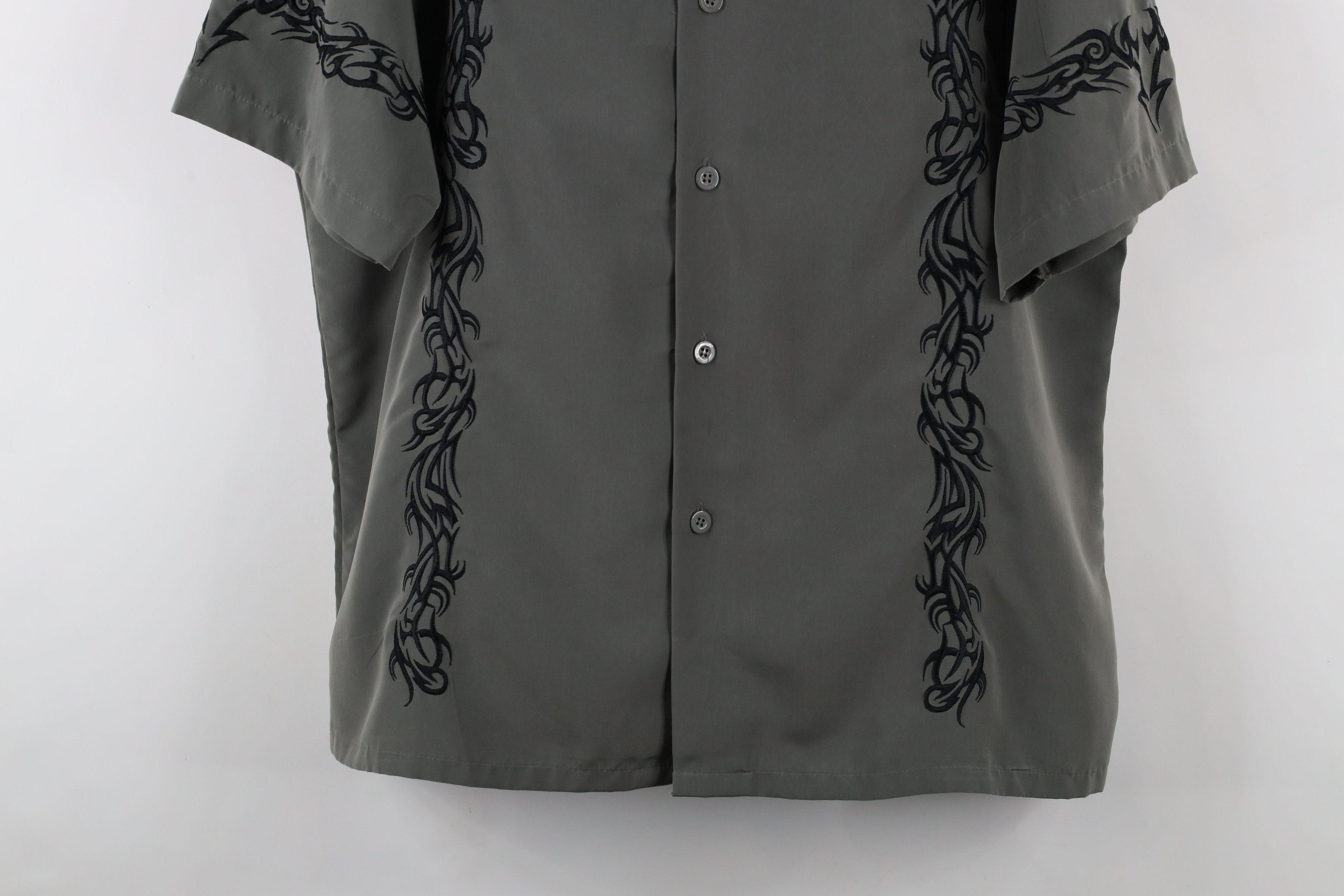 Vintage Vintage 90s Y2K Streetwear Tribal Bowling MMA Button Shirt Size US L / EU 52-54 / 3 - 3 Thumbnail