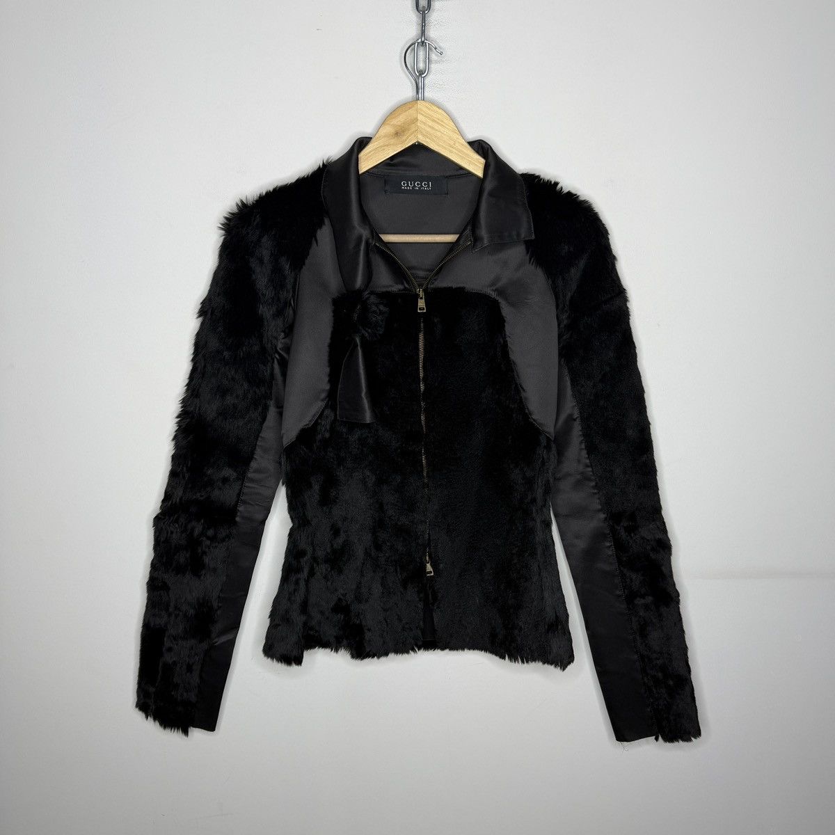 Gucci Vintage Gucci by Tom Ford Leather & Fur Jacket Size S / US 4 / IT 40 - 1 Thumbnail