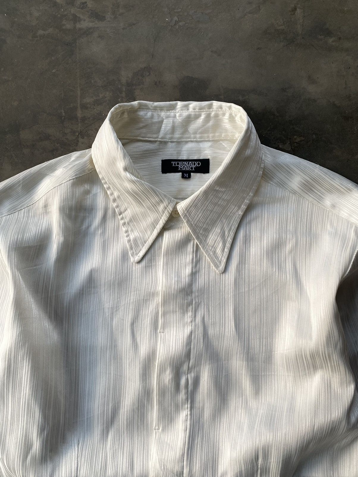 Tornado Mart TORNADO MART STRIPE GLOSSY SHIRT Size US M / EU 48-50 / 2 - 2 Thumbnail