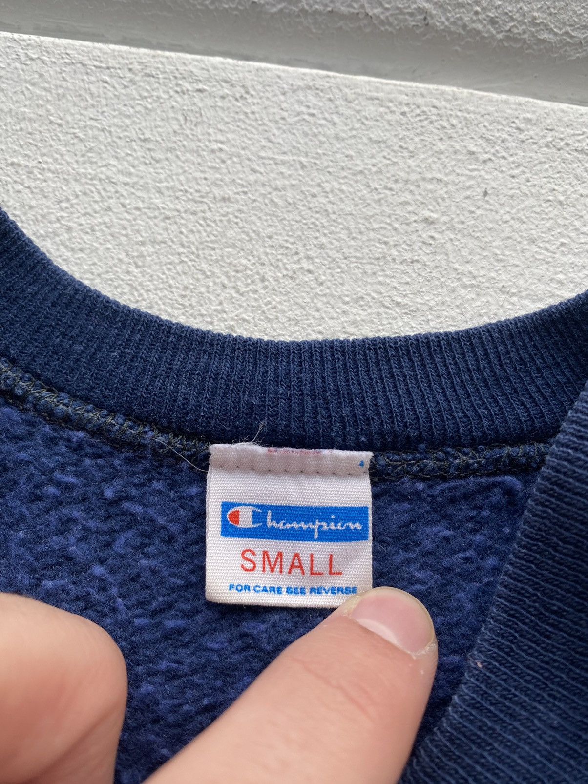 Champion × Vintage 1980s🔥OG VINTAGE CHAMPION BLUE SWEATSHIRT USA MADE MENS RARE Size US S / EU 44-46 / 1 - 2 Thumbnail