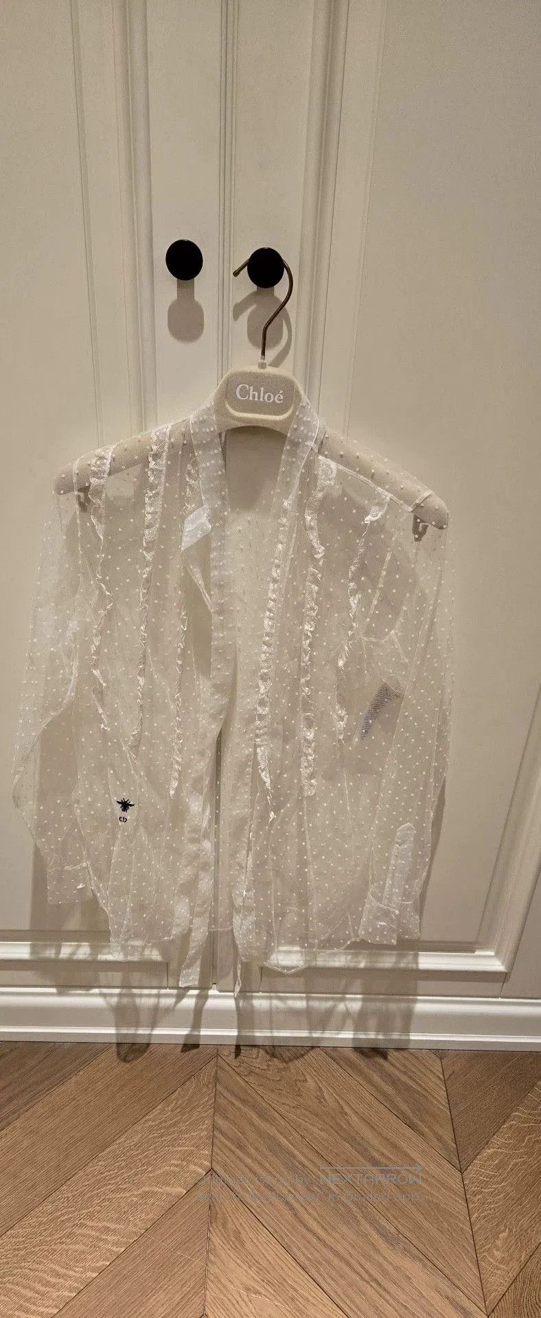 Dior Christian Dior Polka Dot Mesh Shirt. Size US XS / EU 42 / 0 - 1 Thumbnail