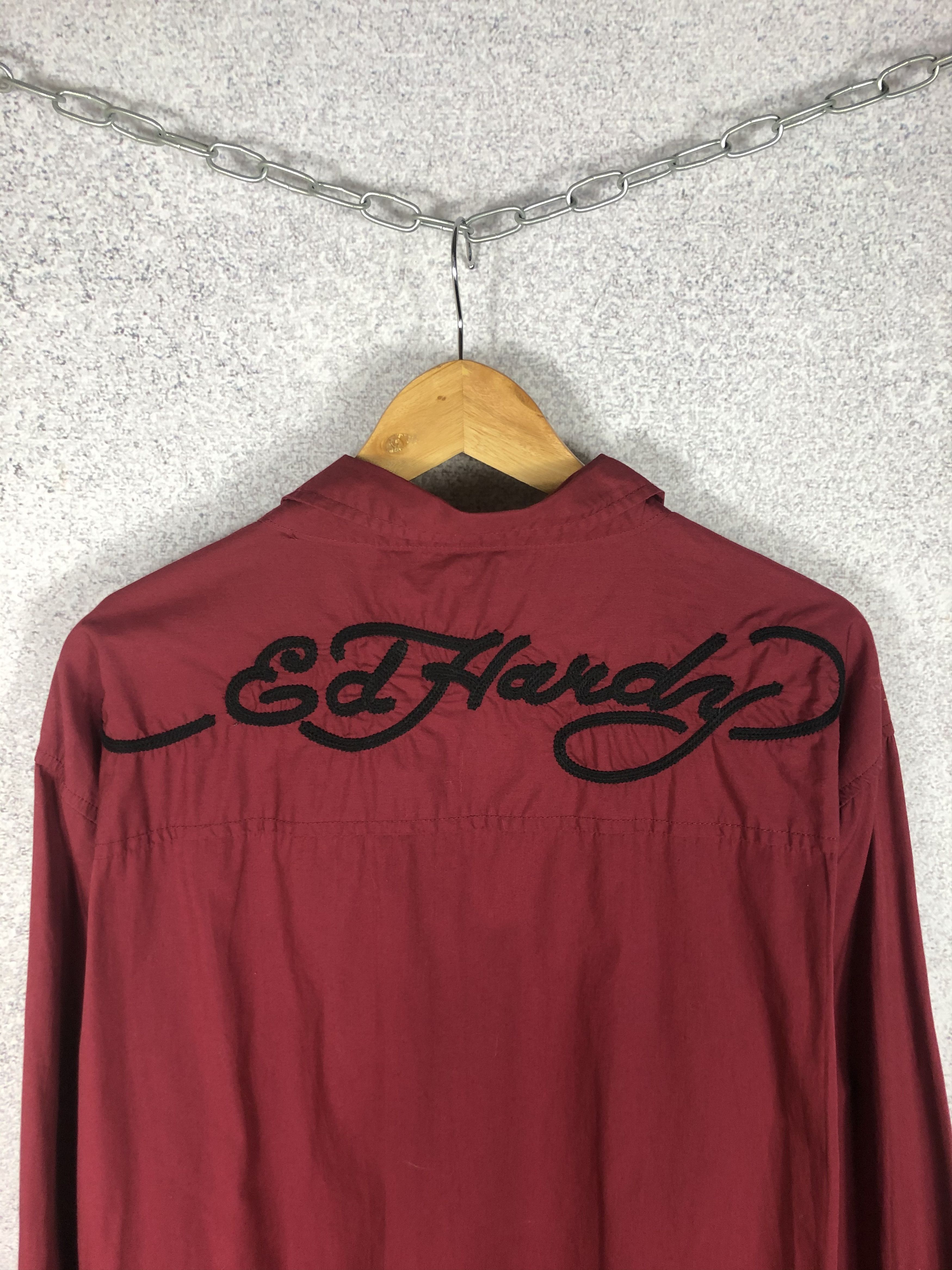 Ed Hardy Vintage Ed Hardy Big Logo Shirt Audiger Longsleeve Size US XXL / EU 58 / 5 - 2 Thumbnail