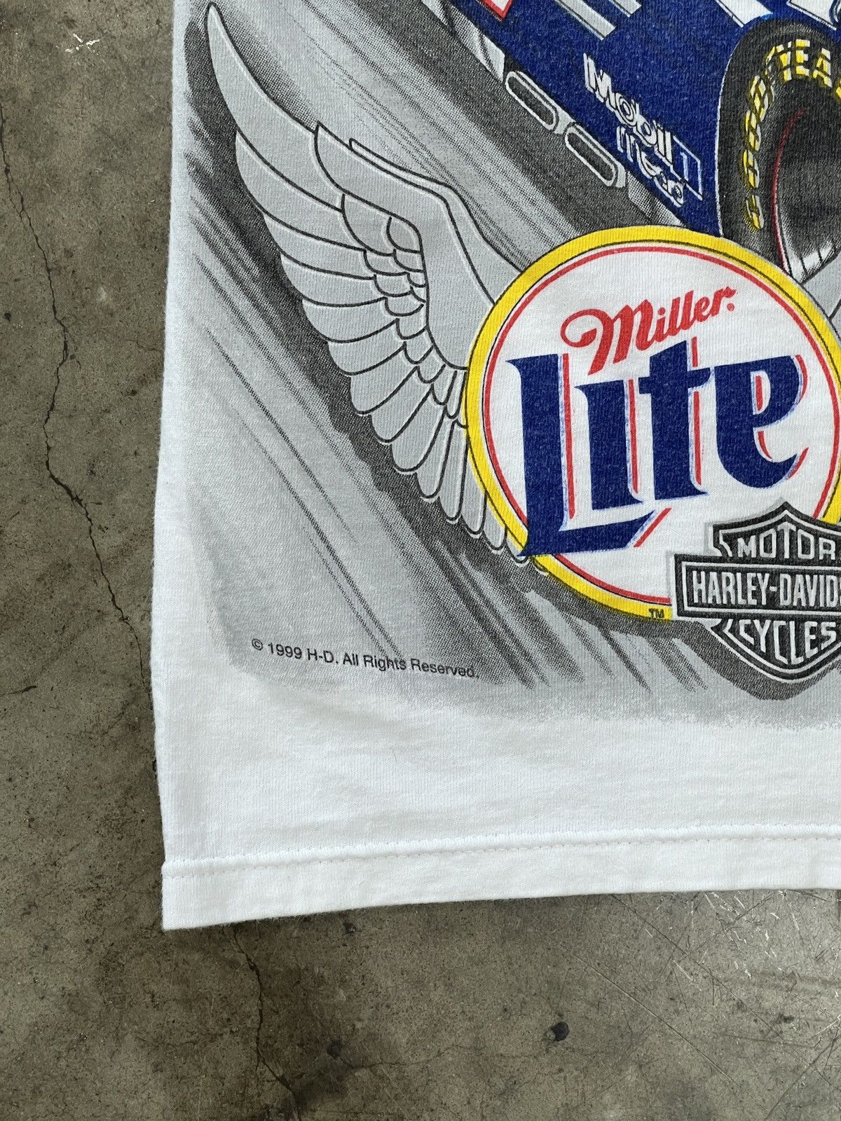 NASCAR Vintage Harley Davidson NASCAR Rusty Wallace AOP Tee Medium Size US M / EU 48-50 / 2 - 6 Thumbnail