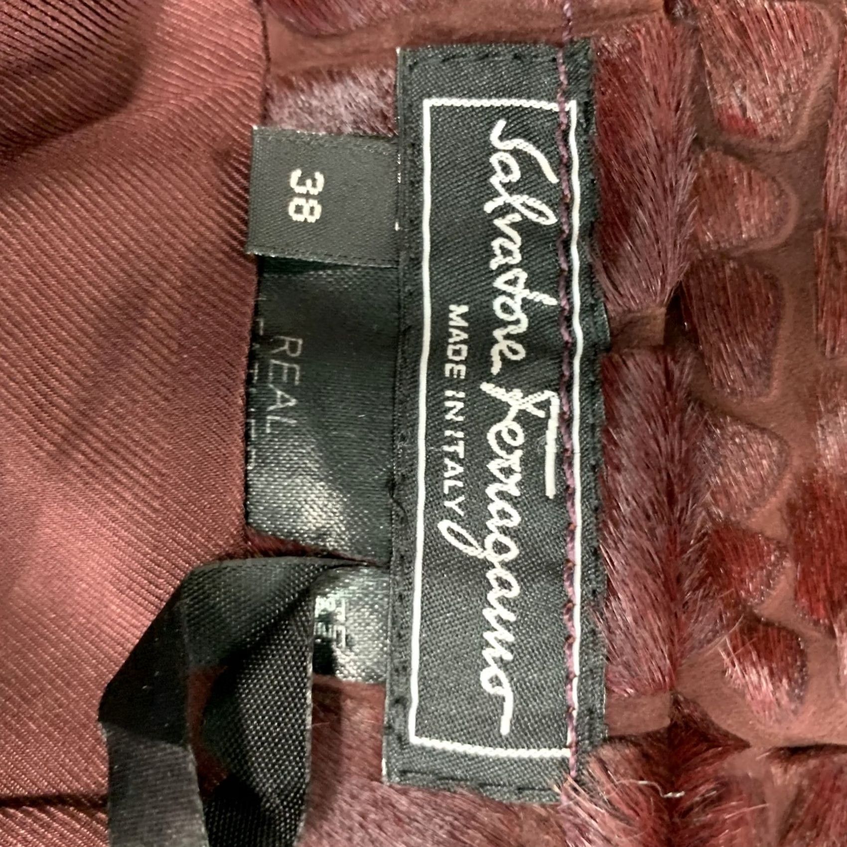 Salvatore Ferragamo SALVATORE FERRAGAMO Skirt Burgundy Knee-Length Pencil Size 2 Womens Italy Size 26" / US 2 / IT 38 - 3 Thumbnail
