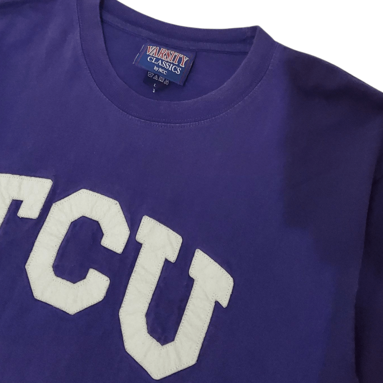 NCAA Y2K TCU Horned Frogs Embroidered Arc Logo T-Shirt Size US L / EU 52-54 / 3 - 3 Thumbnail