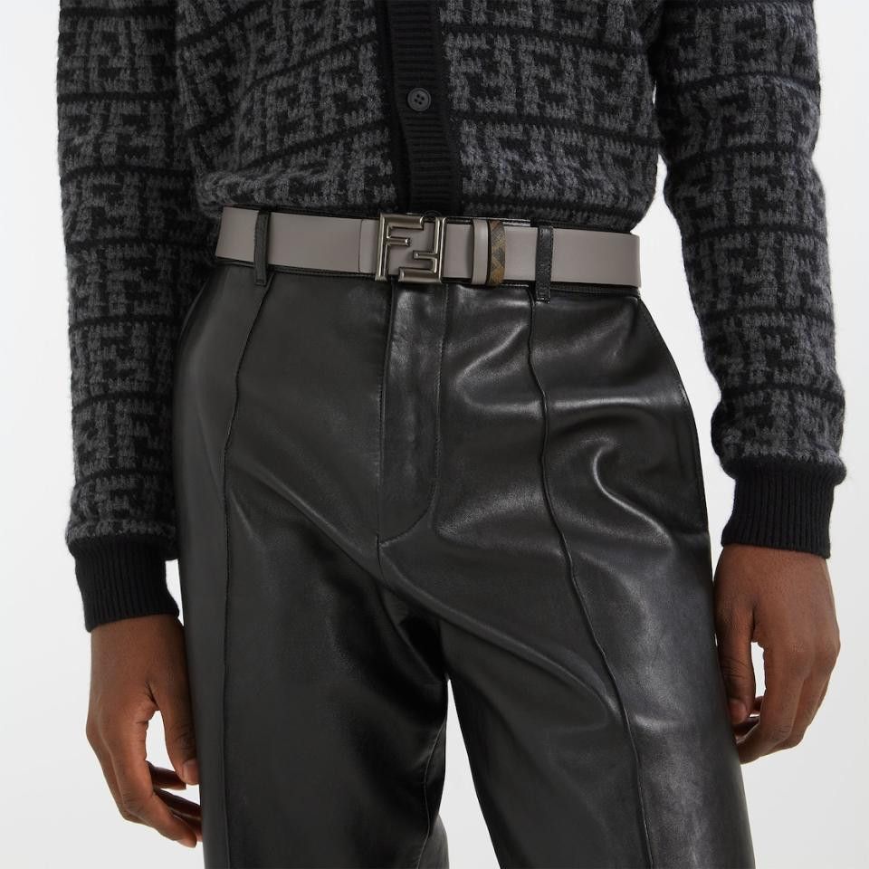 Fendi o1s1wg111224 Size: OS / FF Logo Squared Belt in Grey Size ONE SIZE - 4 Thumbnail